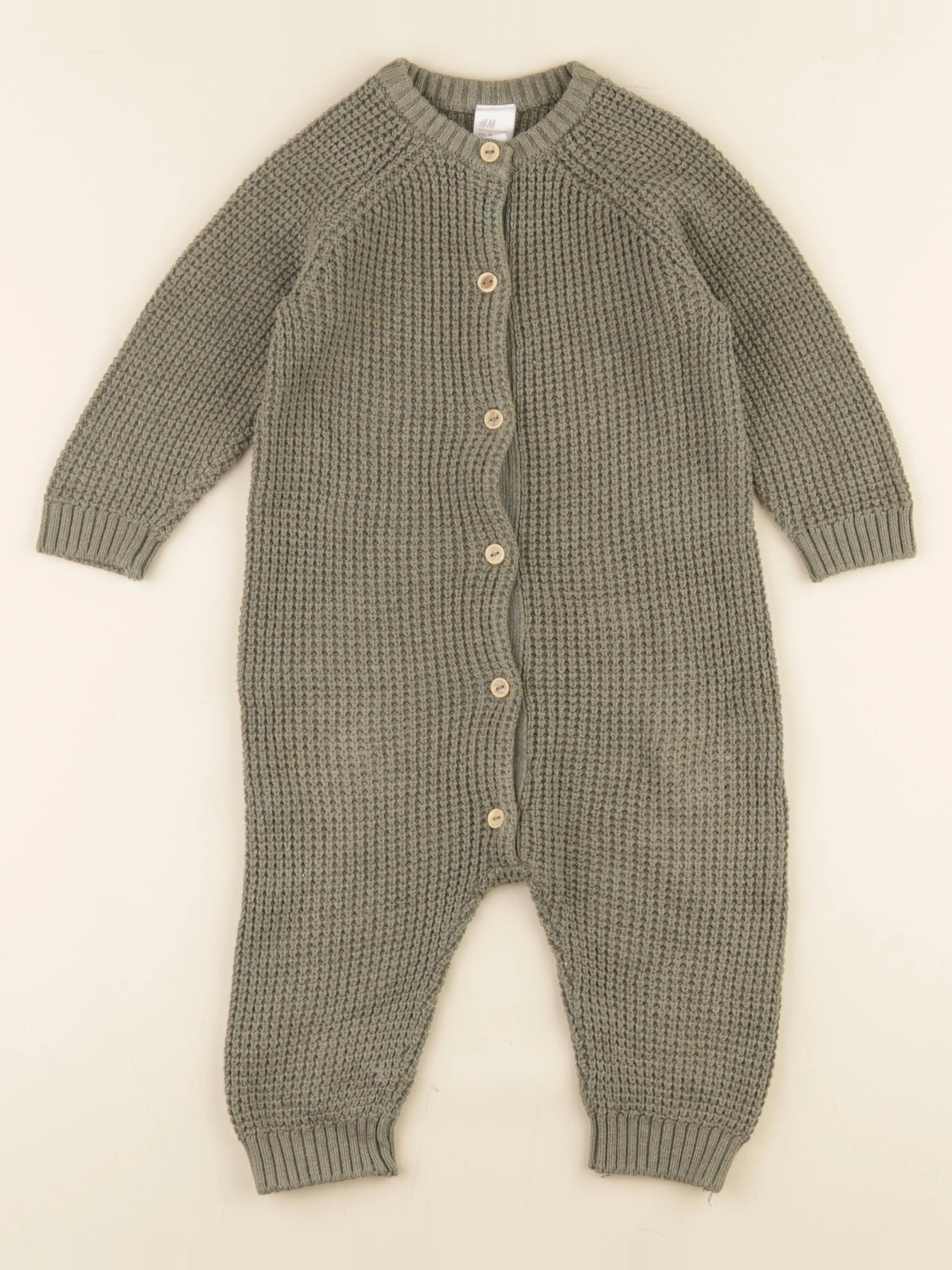 H&M - combinaison vert - 6/9 mois