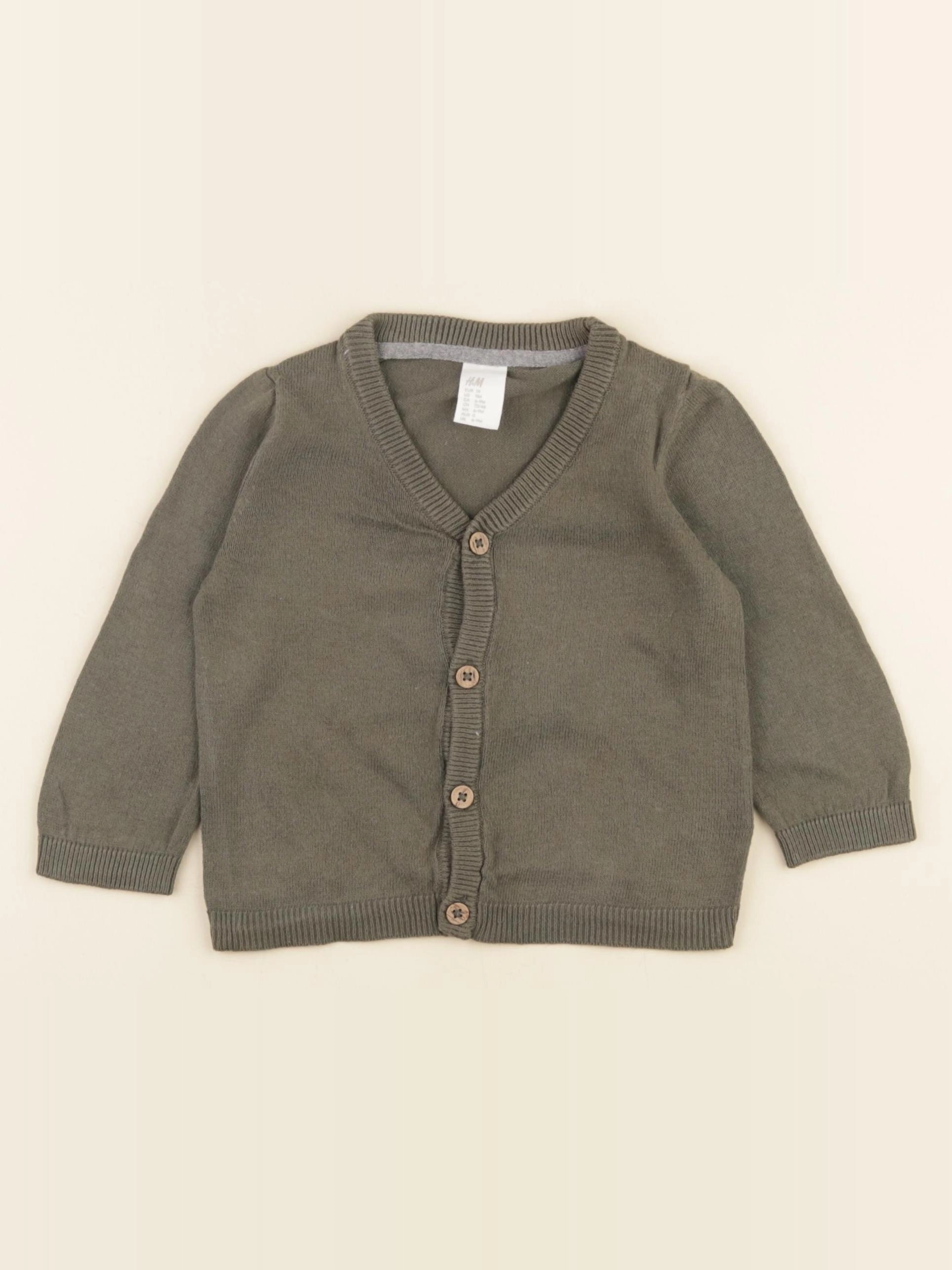 H&M - gilet vert - 6/9 mois