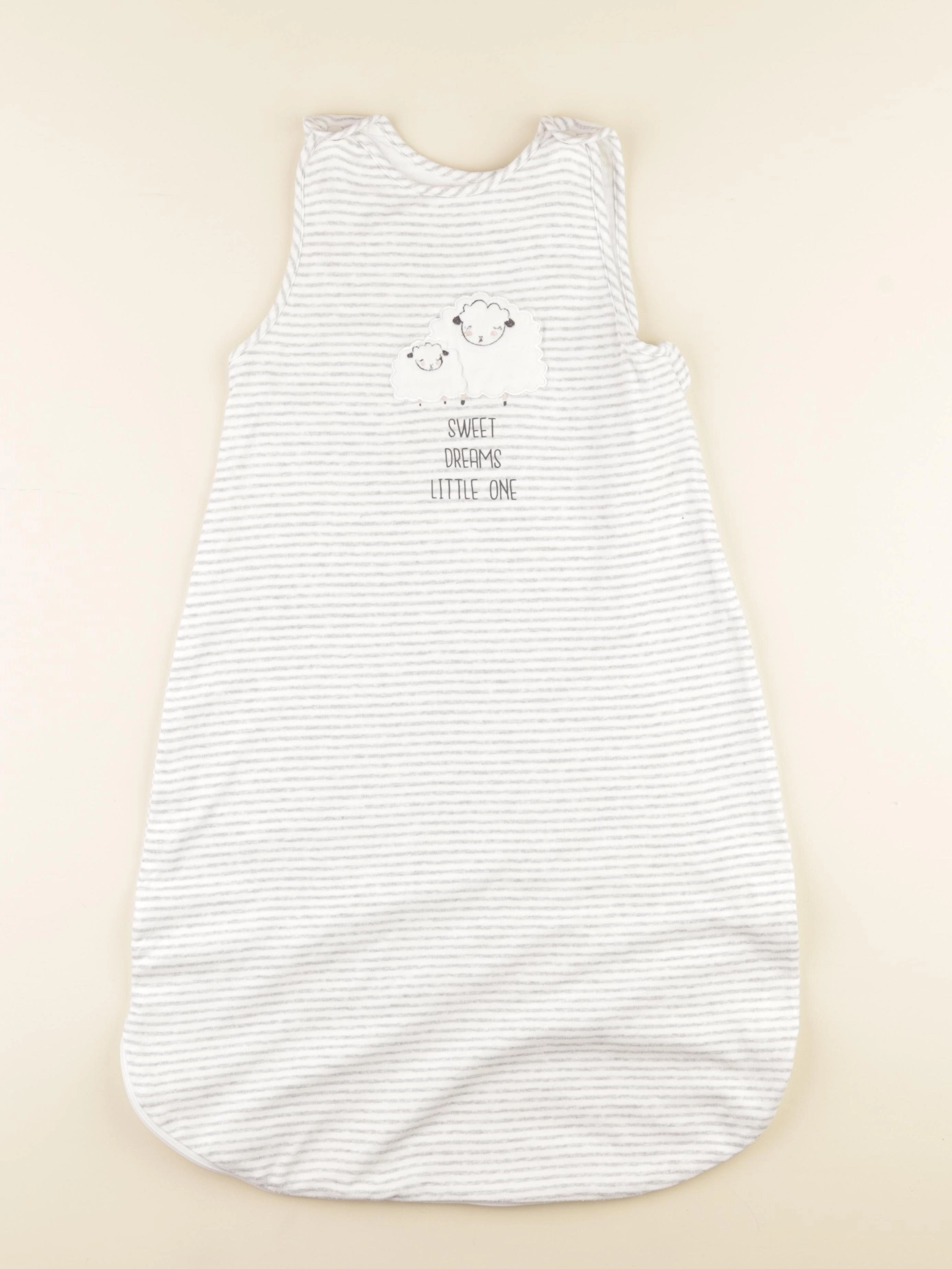 Vertbaudet - gigoteuse blanc, gris - 6/18 mois