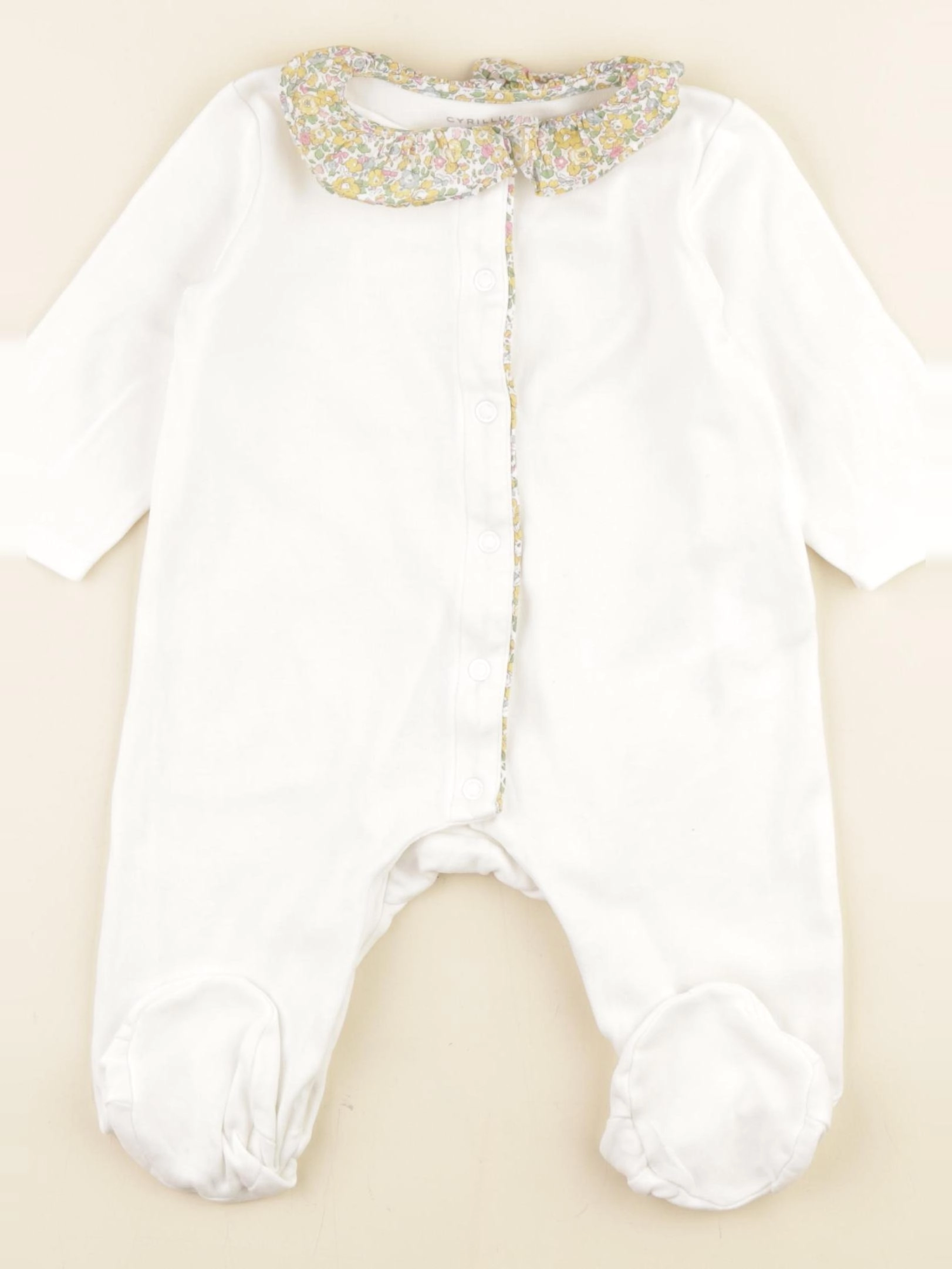 Cyrillus - pyjama coton blanc, multicolore - 9 mois