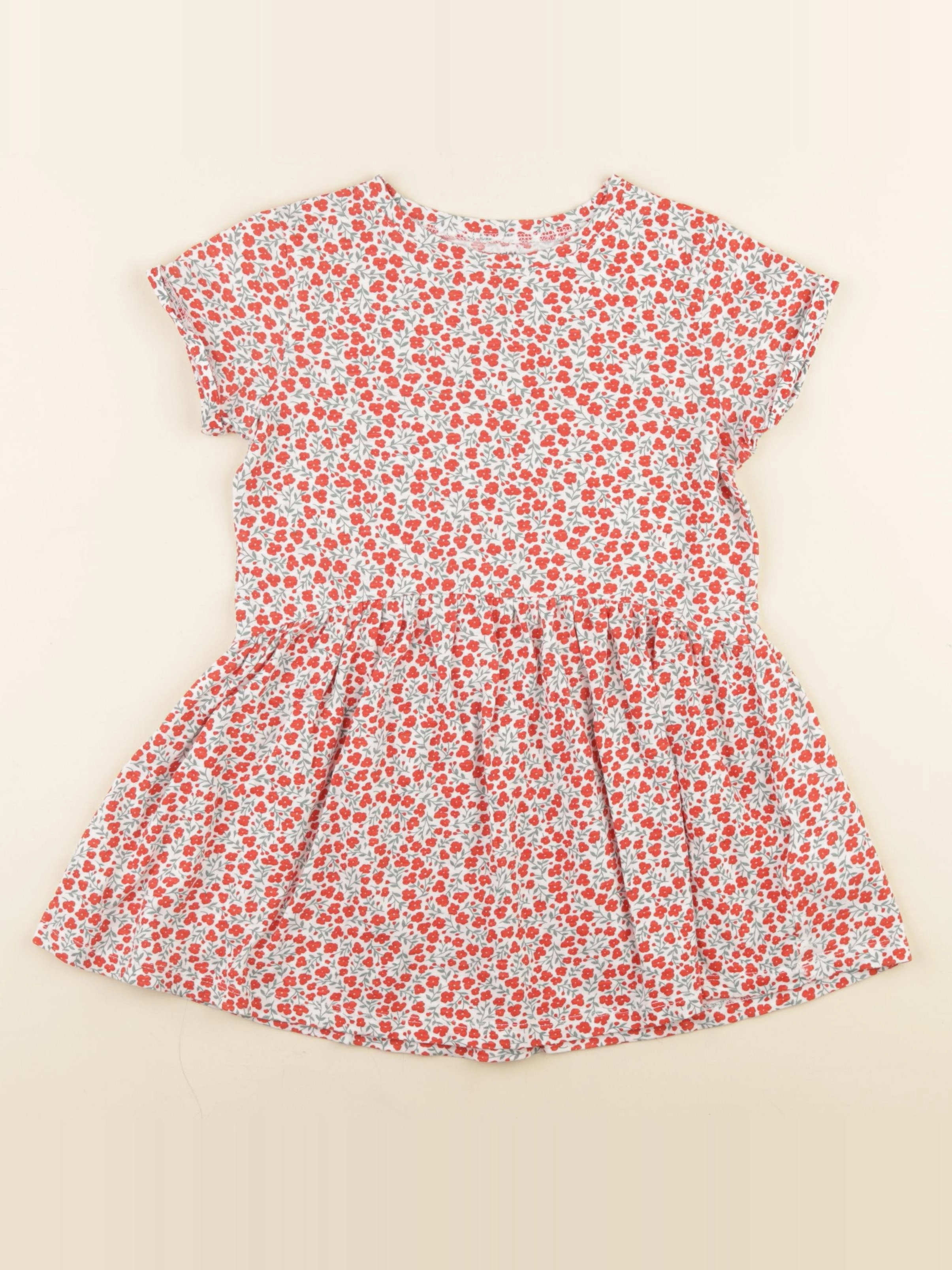 Vertbaudet - robe rouge, vert - 6 ans