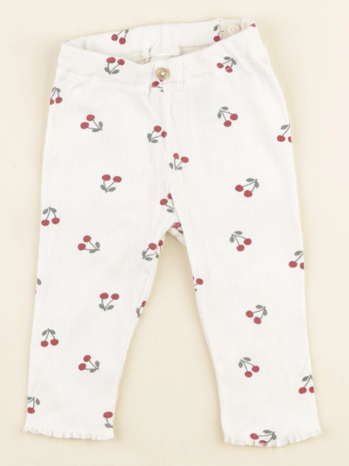 H&M - legging blanc - 6/9 mois