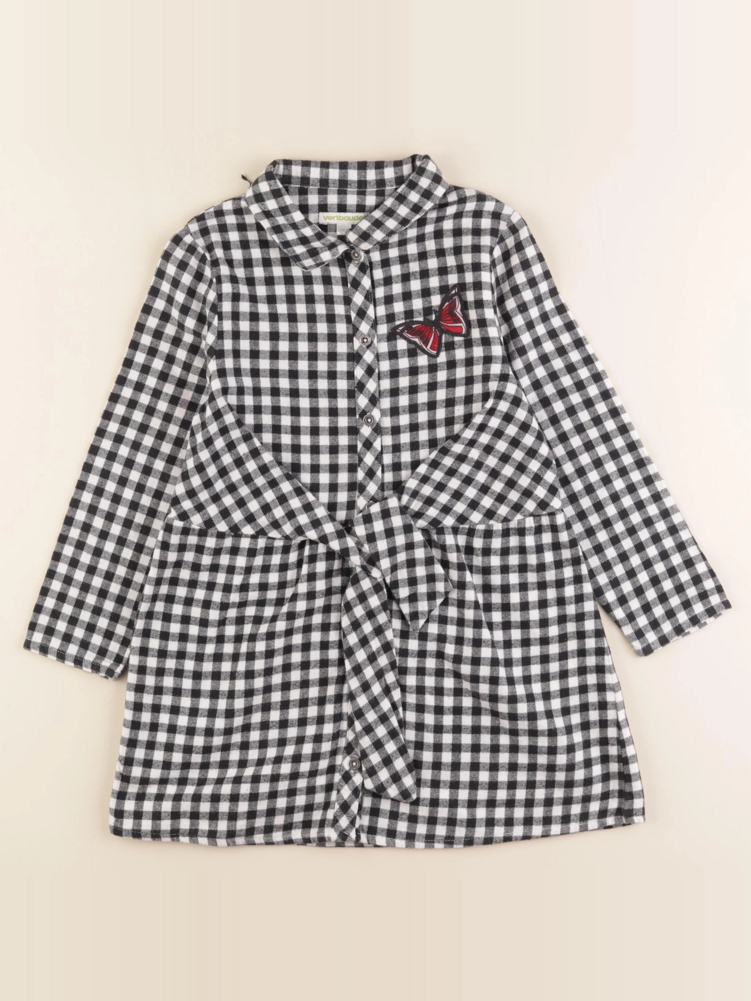 Vertbaudet - robe blanc, noir - 6 ans