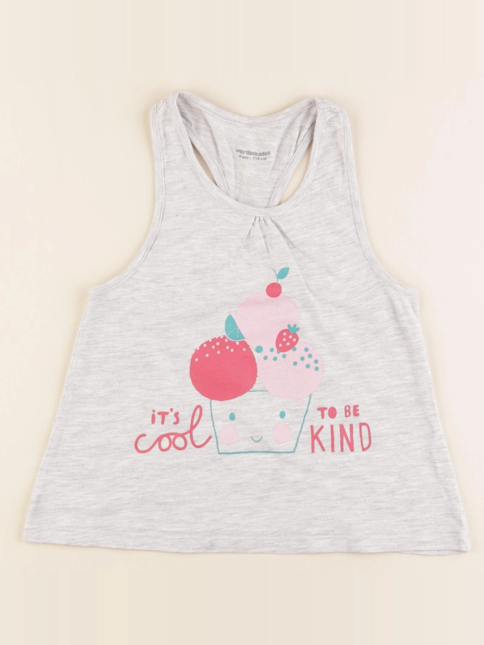 Vertbaudet - débardeur gris - 6 ans