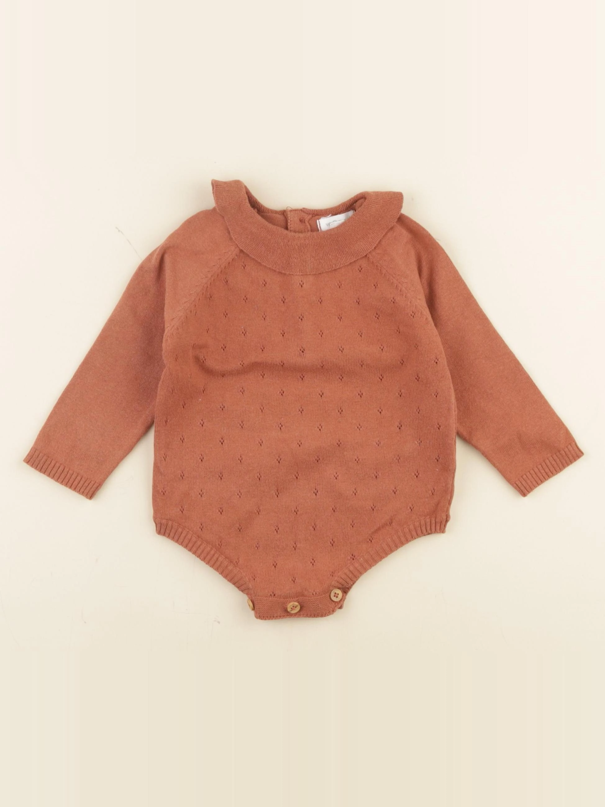 Vertbaudet - combinaison marron - 6 mois