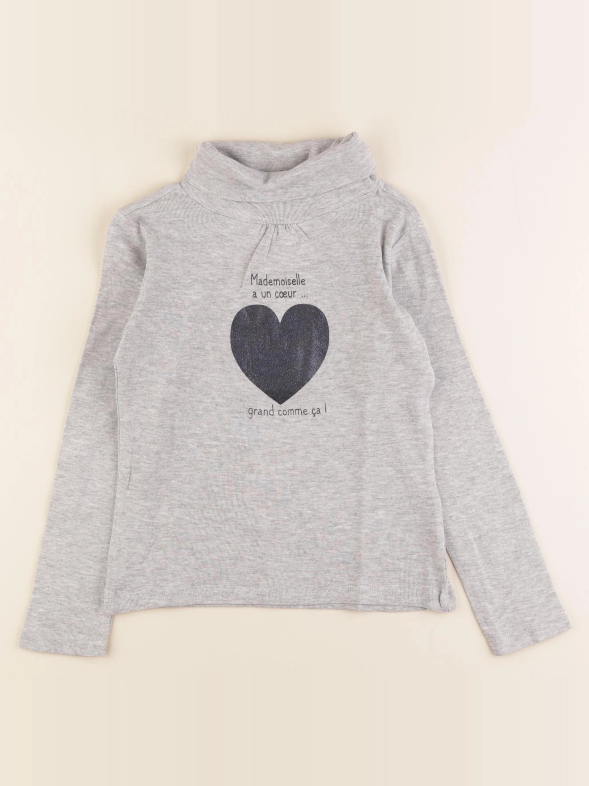 Vertbaudet - sous-pull gris - 6 ans