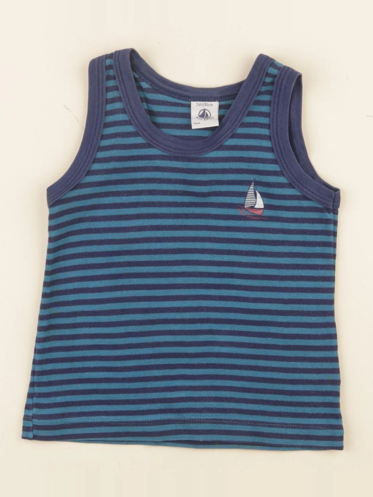 Petit Bateau - maillot de corps bleu - 2 ans
