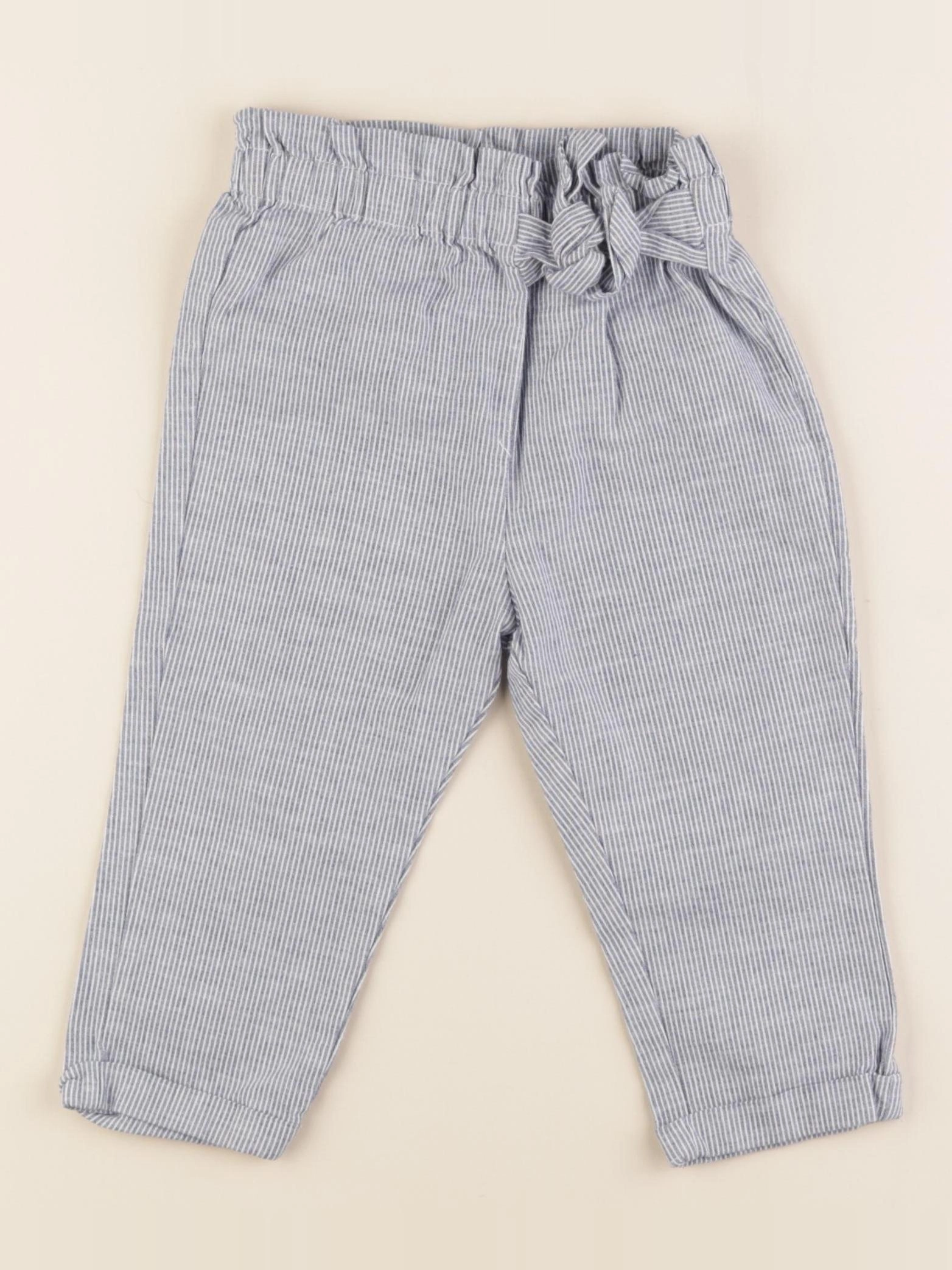 Vertbaudet - pantalon bleu - 18 mois