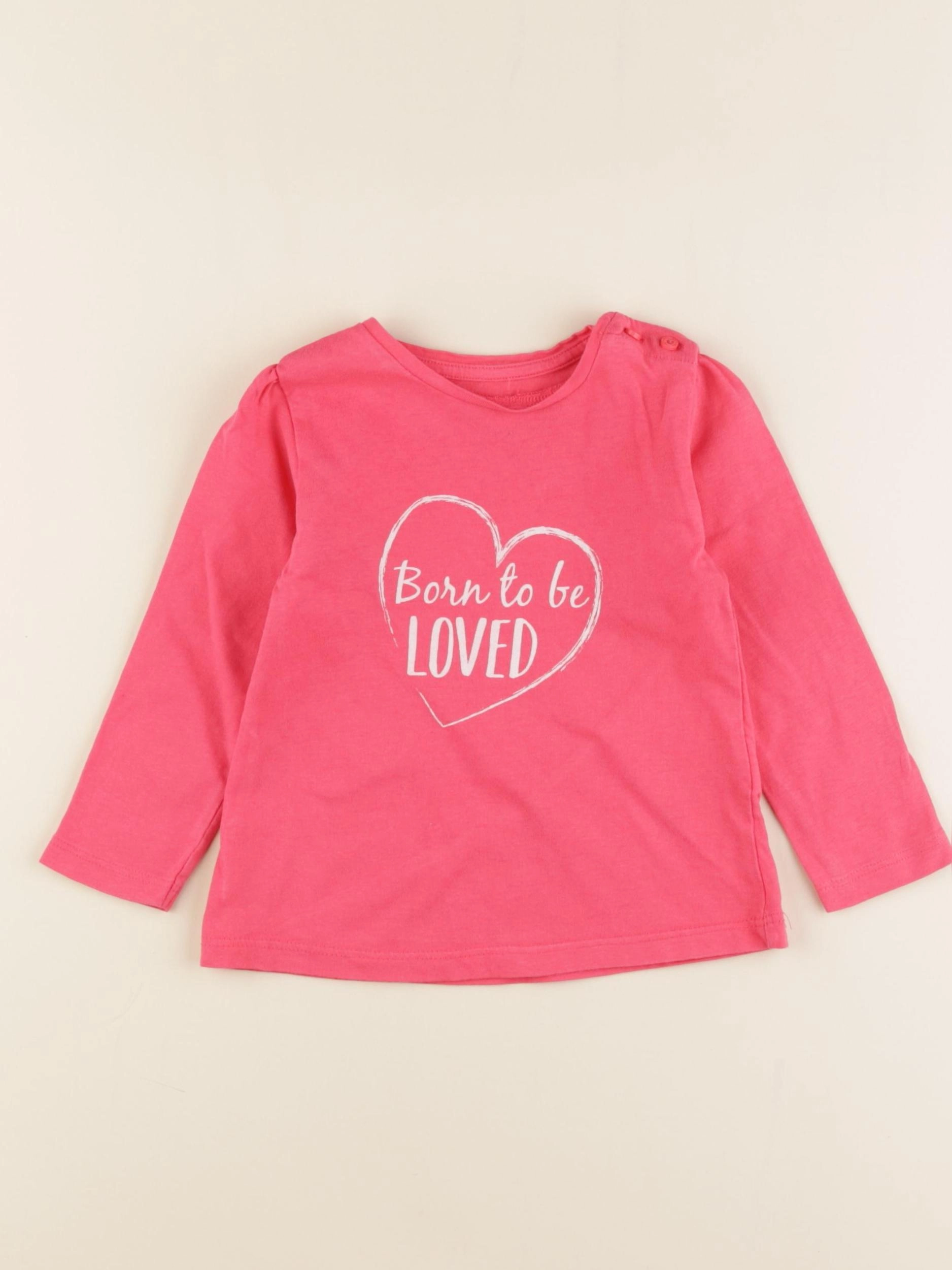 Vertbaudet - tee-shirt rose - 18 mois