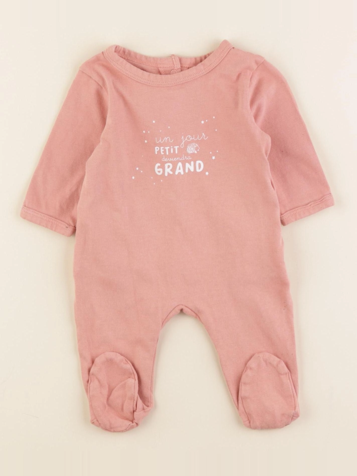 Vertbaudet - pyjama coton rose - 1 mois