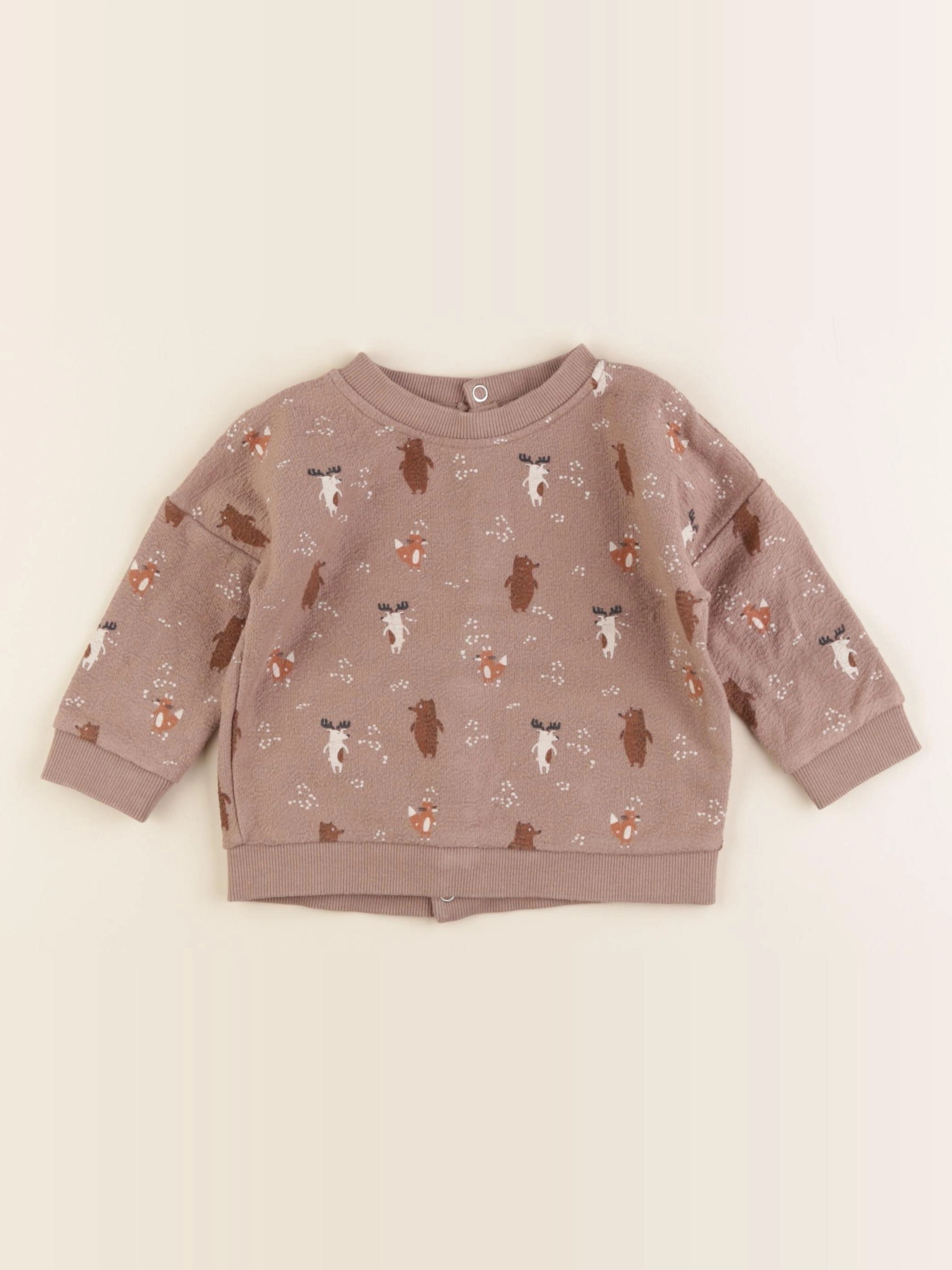 La Redoute - sweat marron - 12 mois