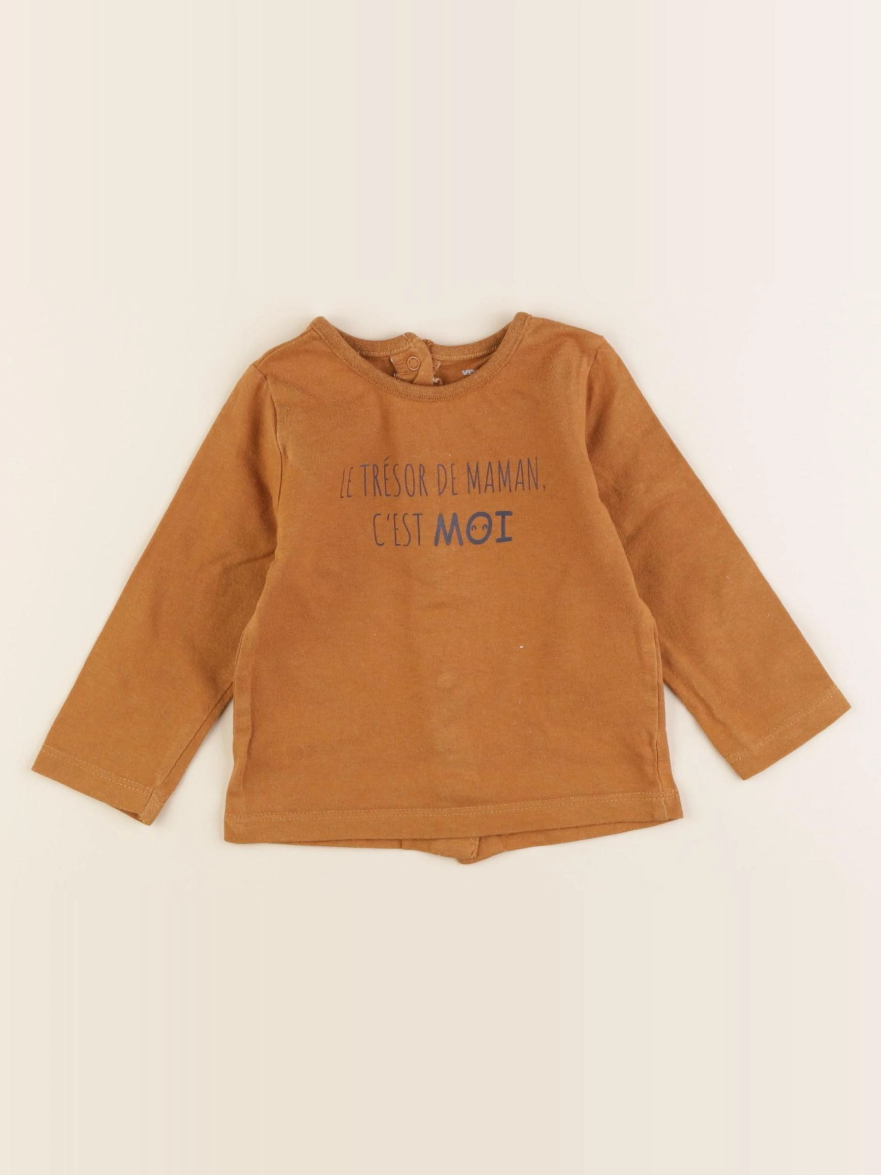 Vertbaudet - tee-shirt marron - 9 mois
