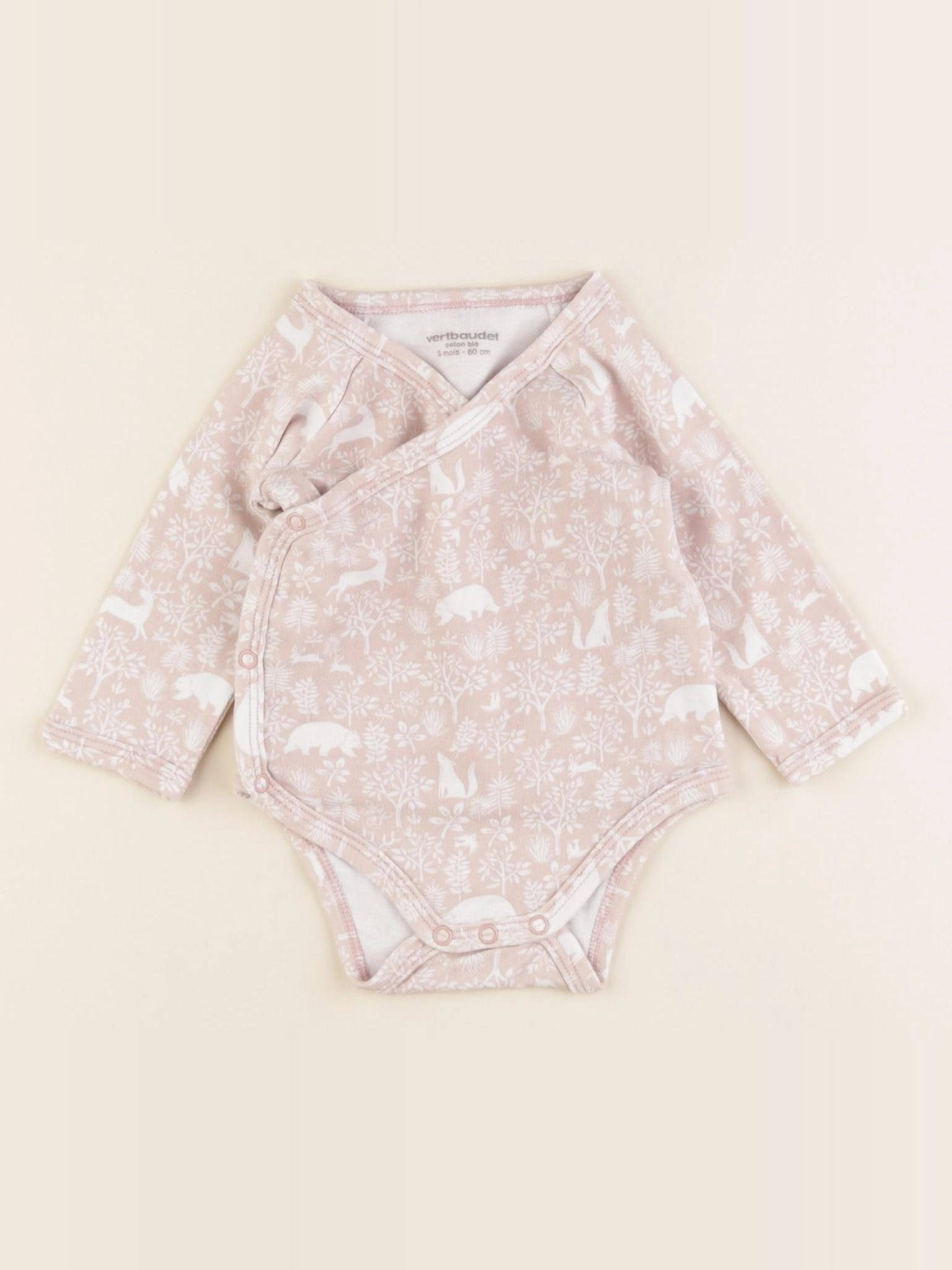 Vertbaudet - body rose - 3 mois