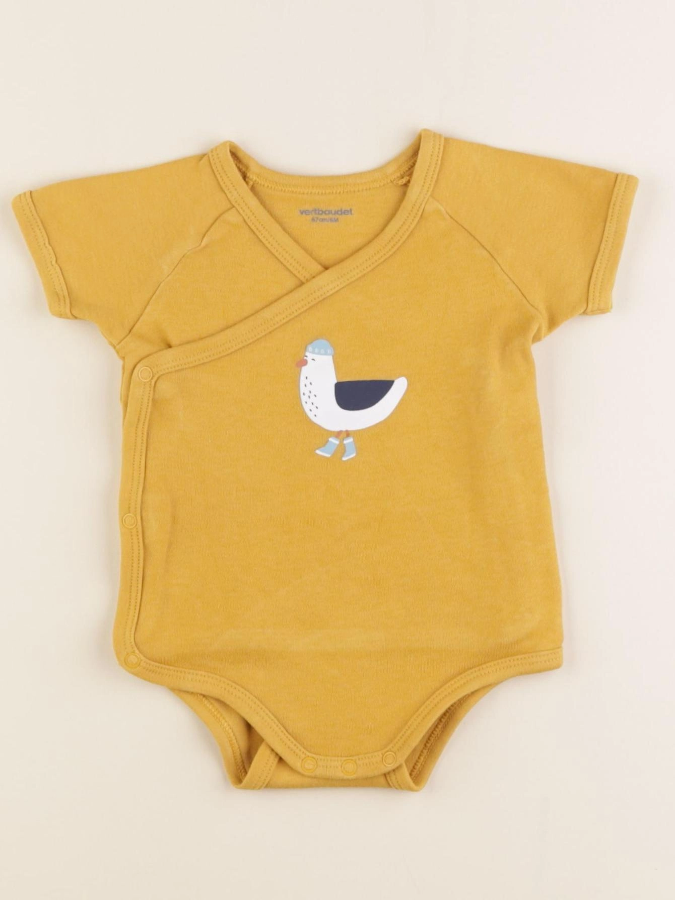 Vertbaudet - body jaune - 6 mois