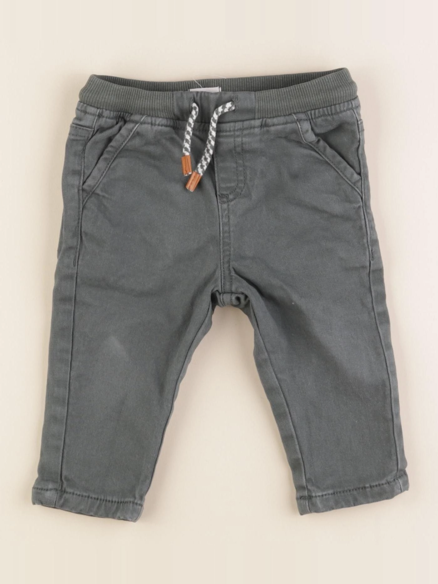 Vertbaudet - pantalon vert - 9 mois