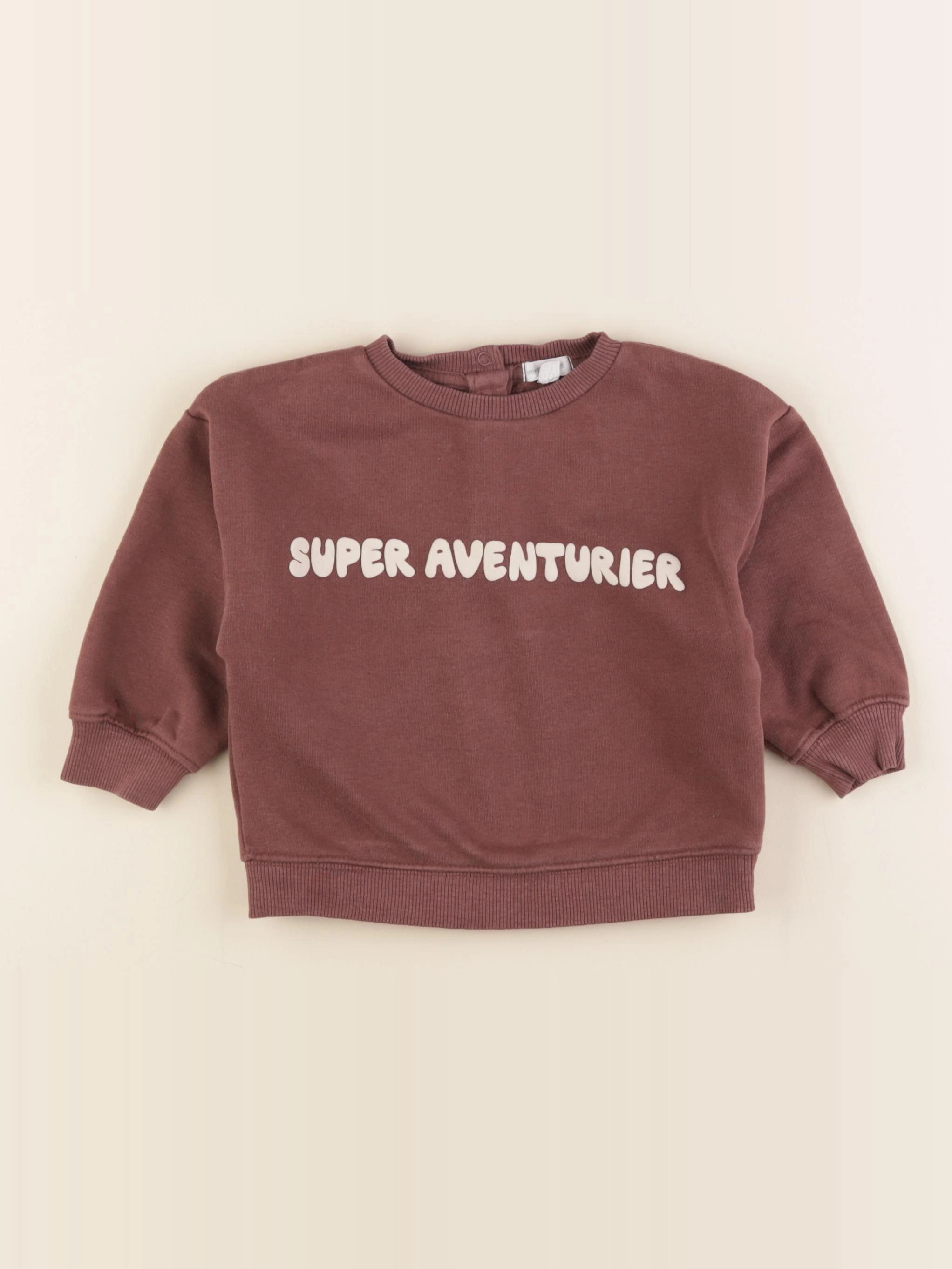 Vertbaudet - sweat violet - 18 mois