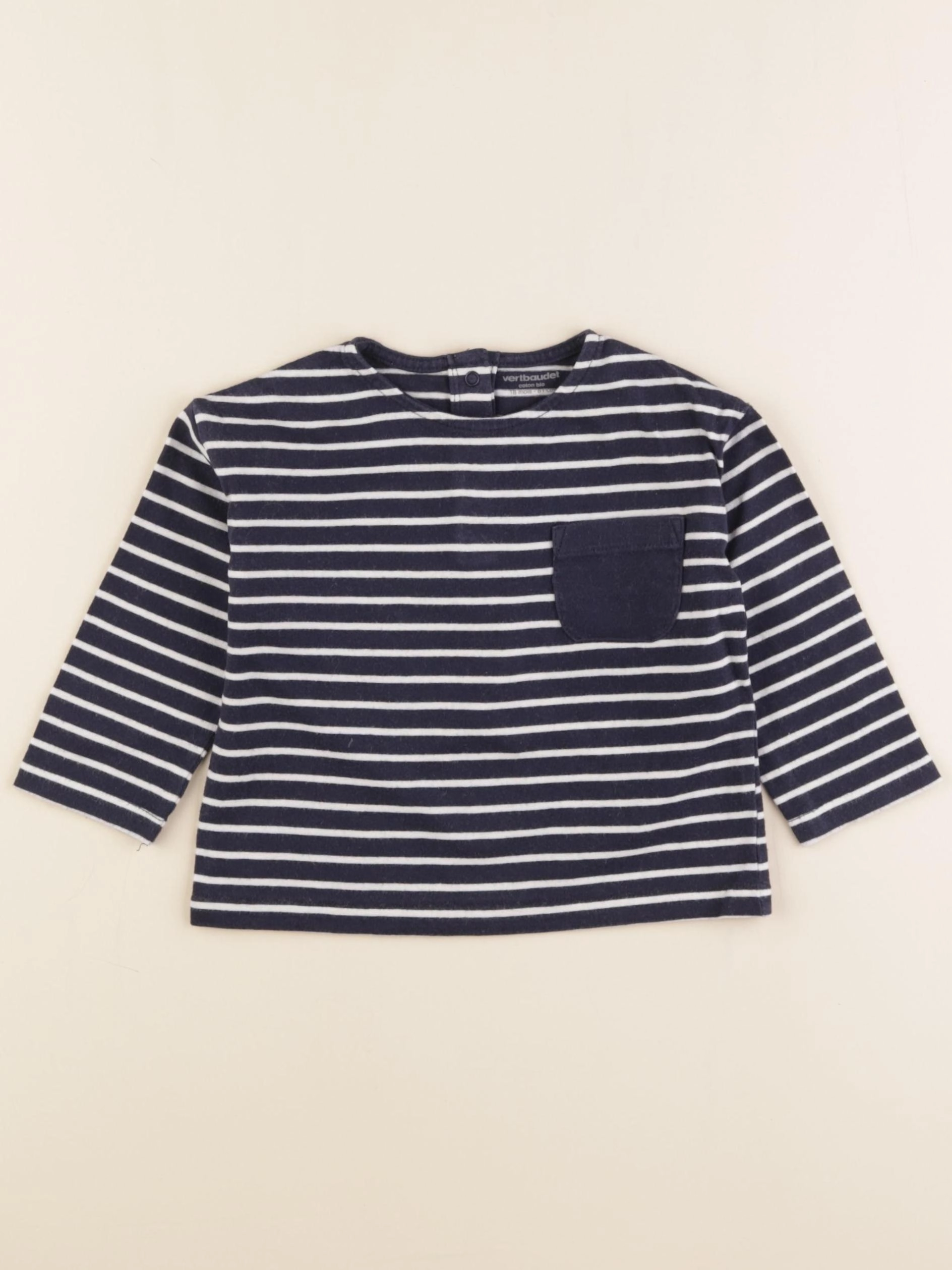 Vertbaudet - tee-shirt bleu - 18 mois