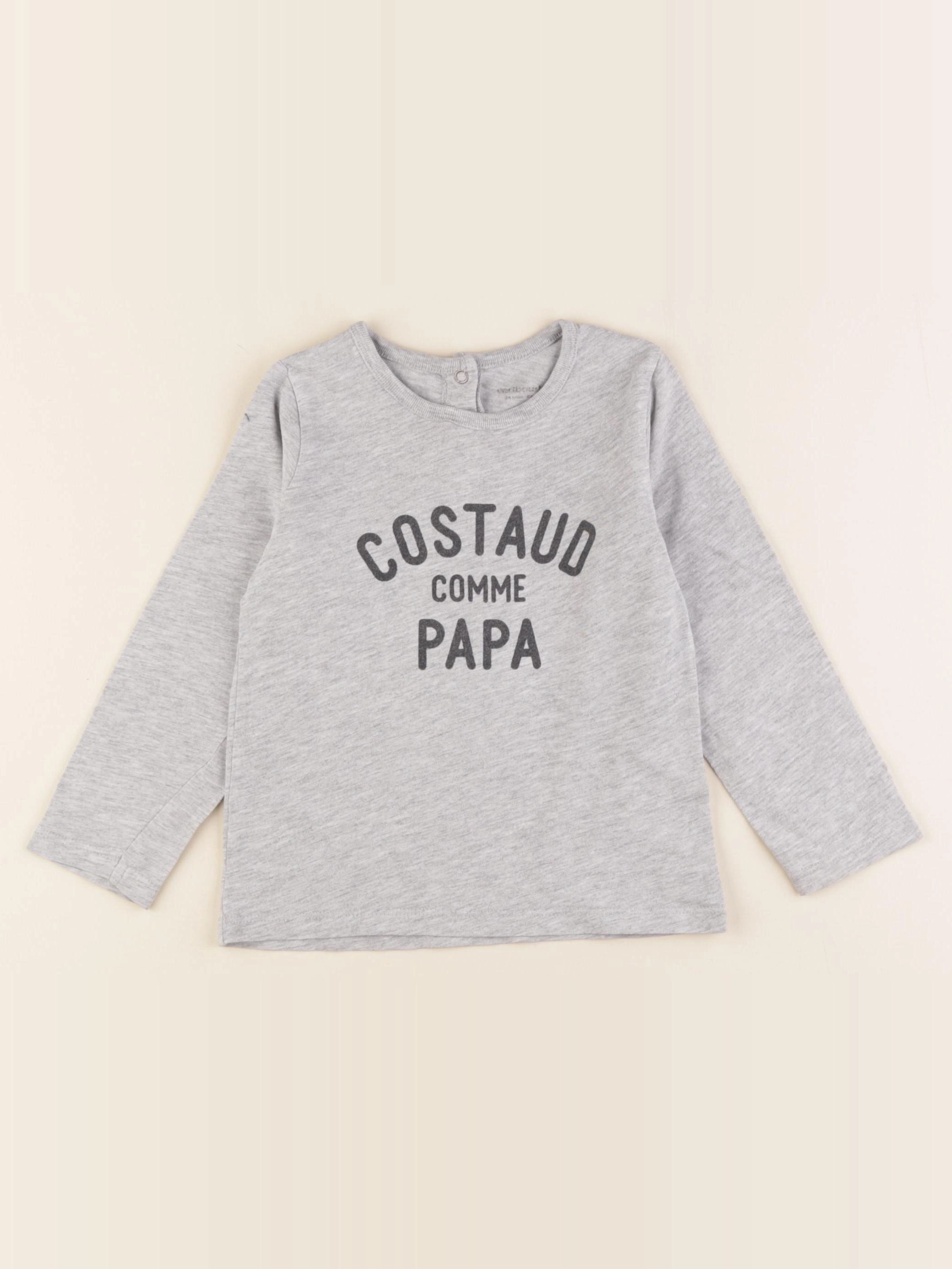 Vertbaudet - tee-shirt gris - 24 mois