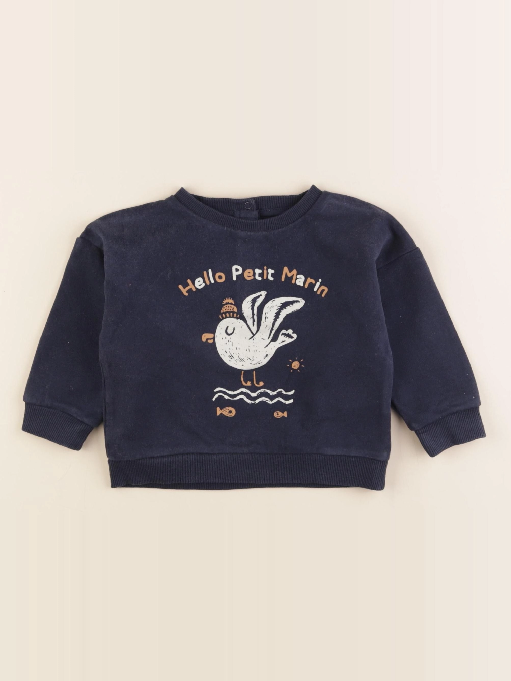 Vertbaudet - sweat bleu - 18 mois