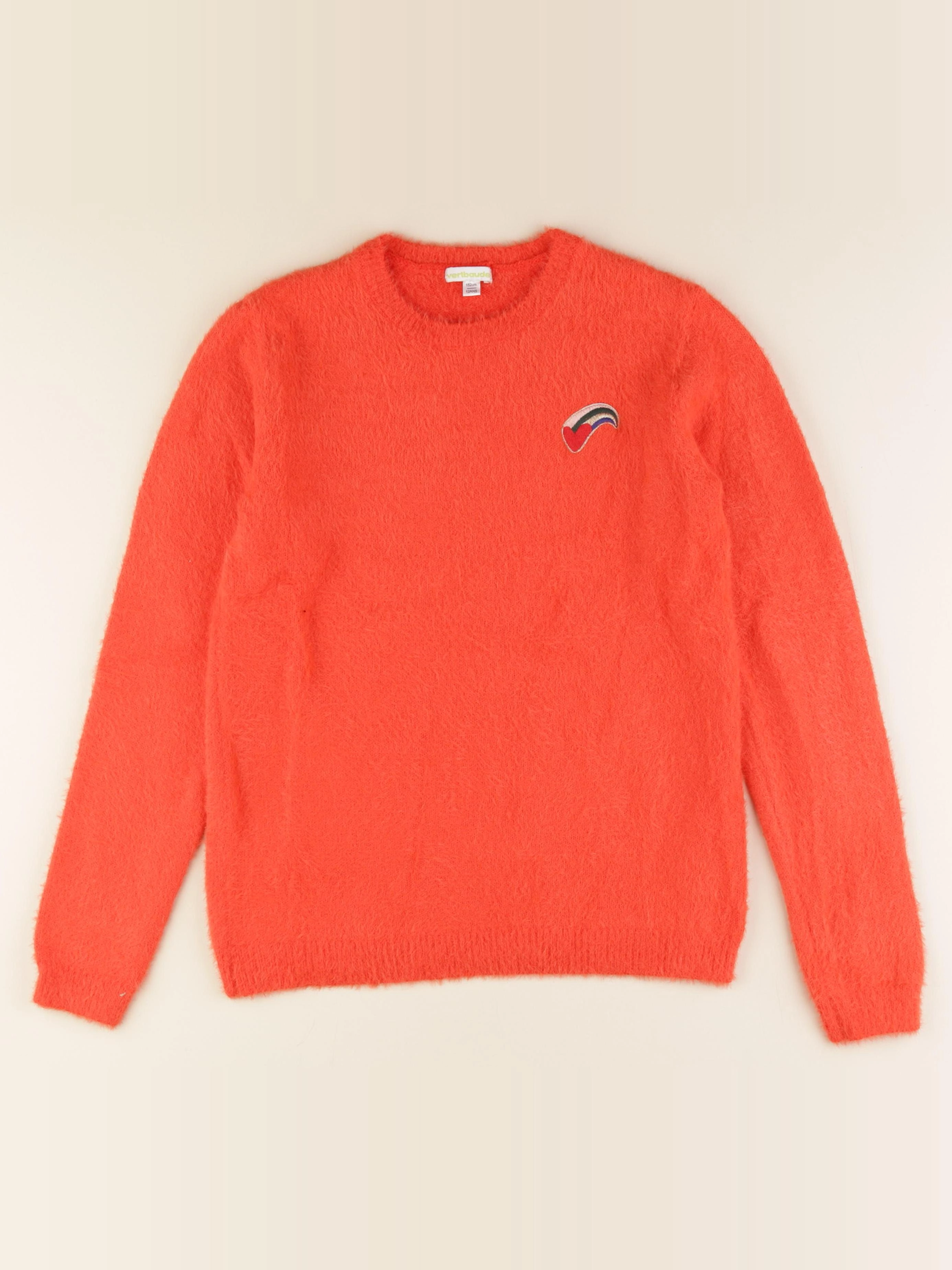 Vertbaudet - pull orange - 12 ans