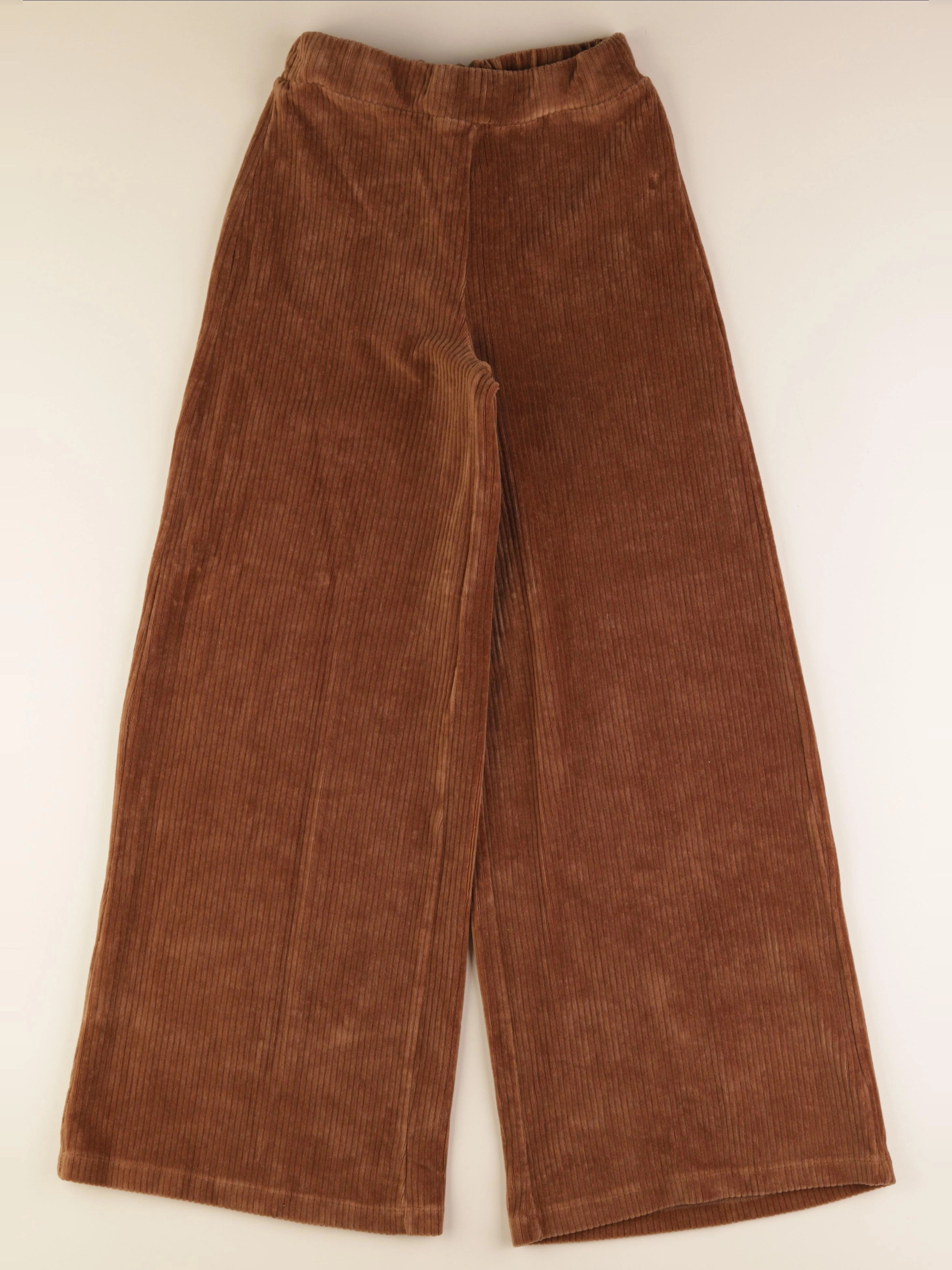 Vertbaudet - pantalon vert, marron - 14 ans