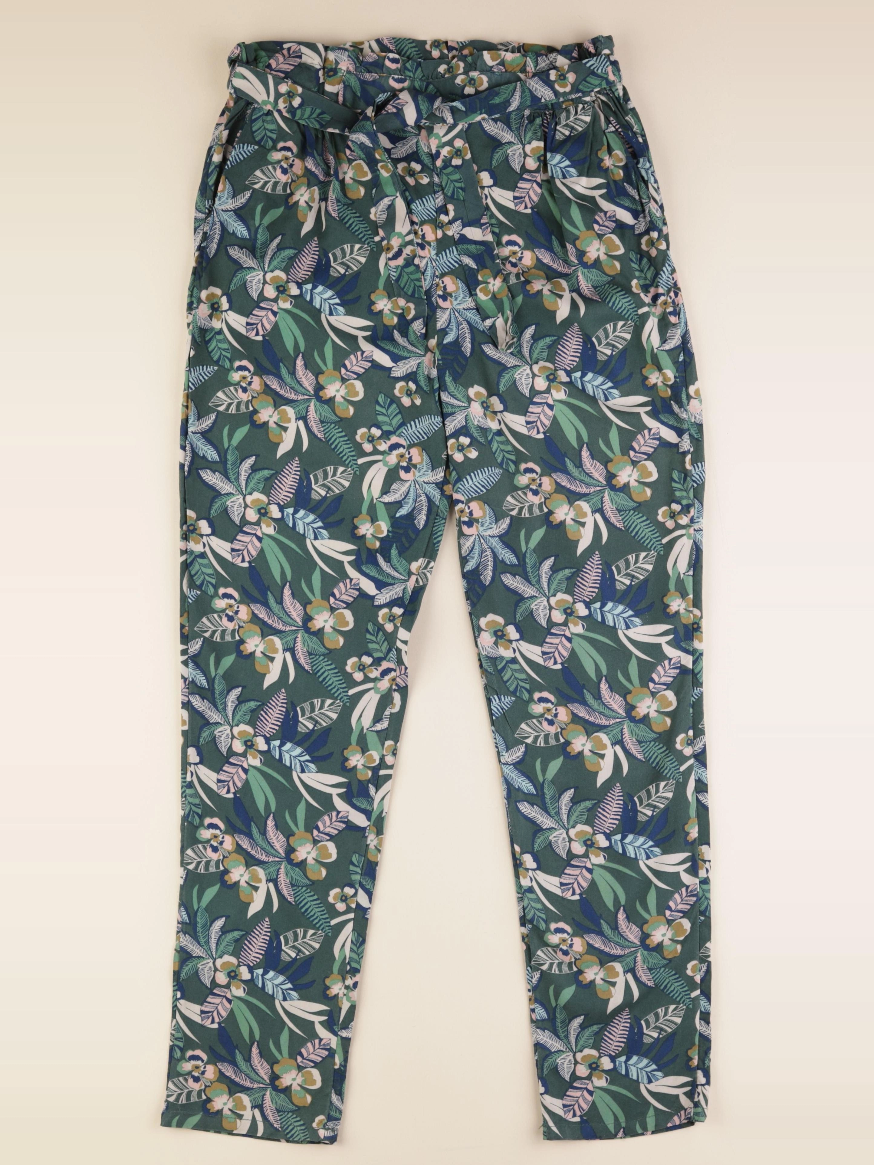 Vertbaudet - pantalon vert - 13/14 ans