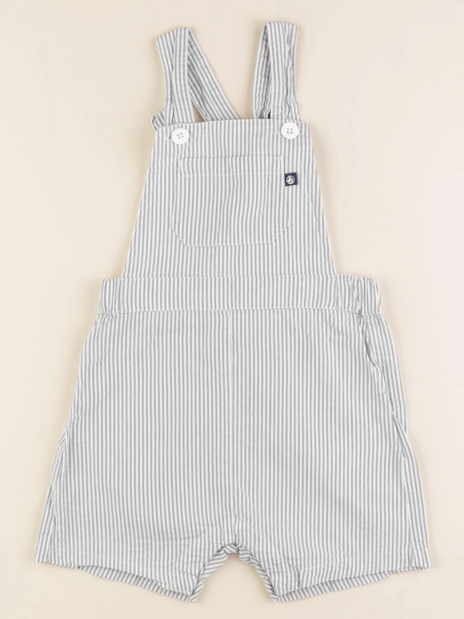 Petit Bateau - salopette blanc, vert - 18 mois