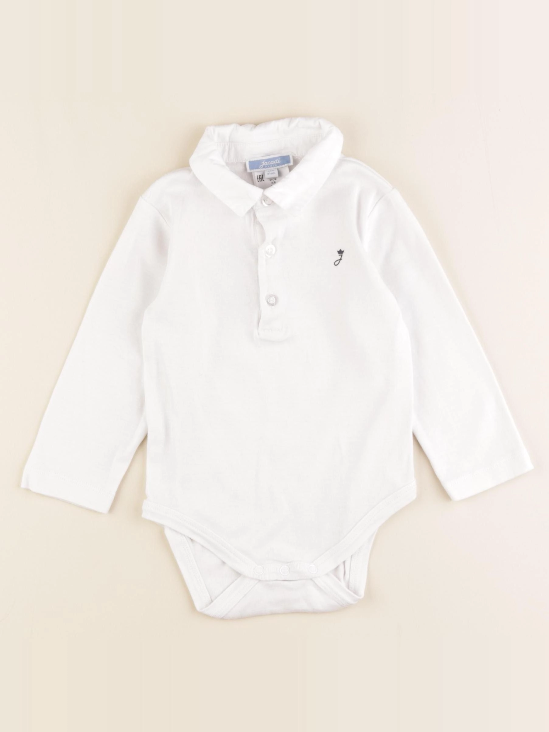 Petit Bateau - body à col blanc - 18 mois