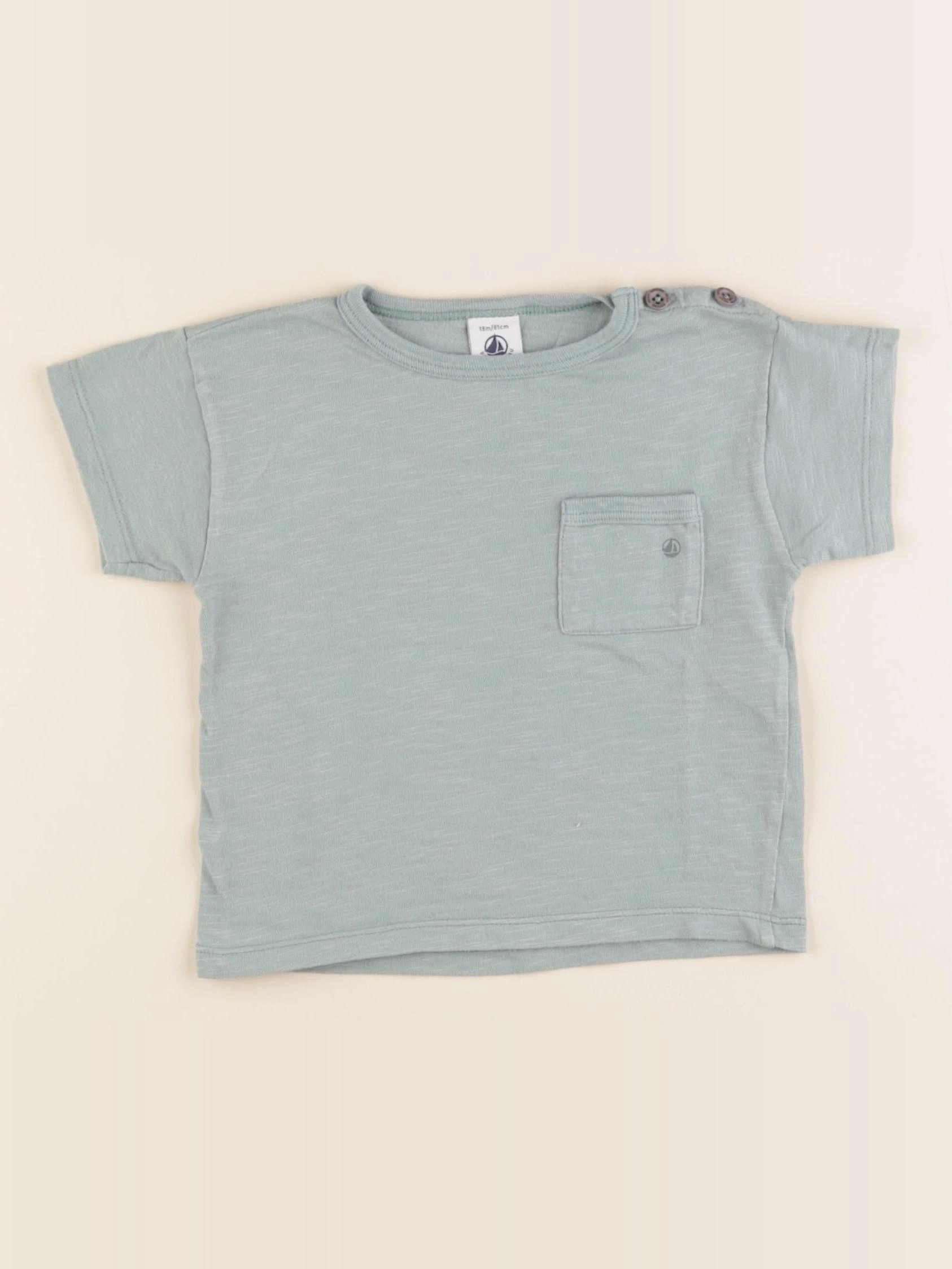 Petit Bateau - tee-shirt vert - 18 mois