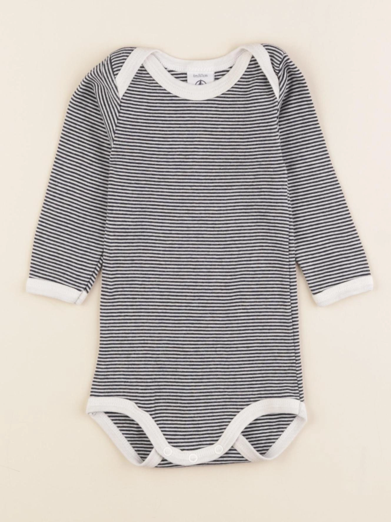 Petit Bateau - body bleu - 6 mois