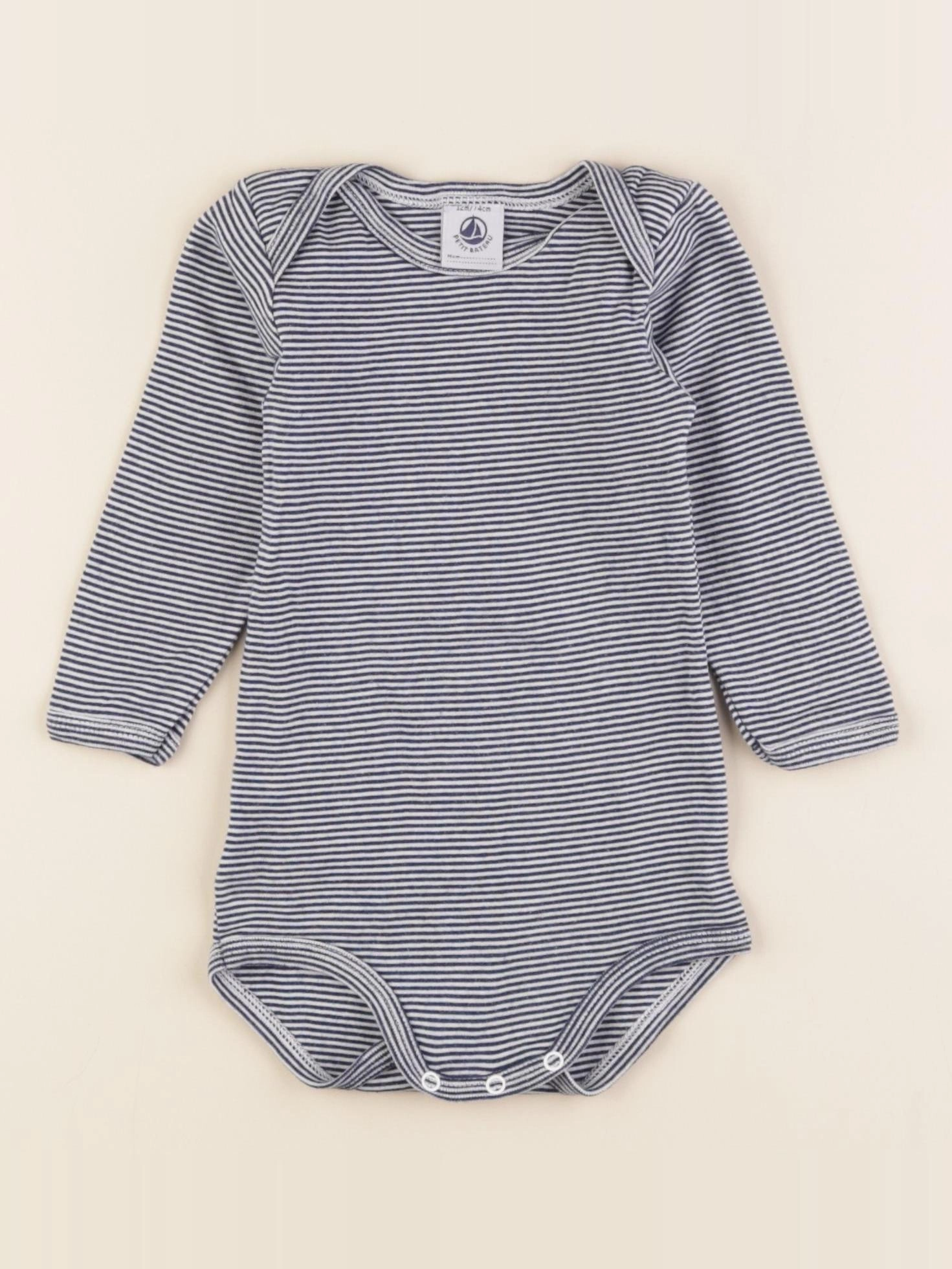 Petit Bateau - body bleu - 12 mois