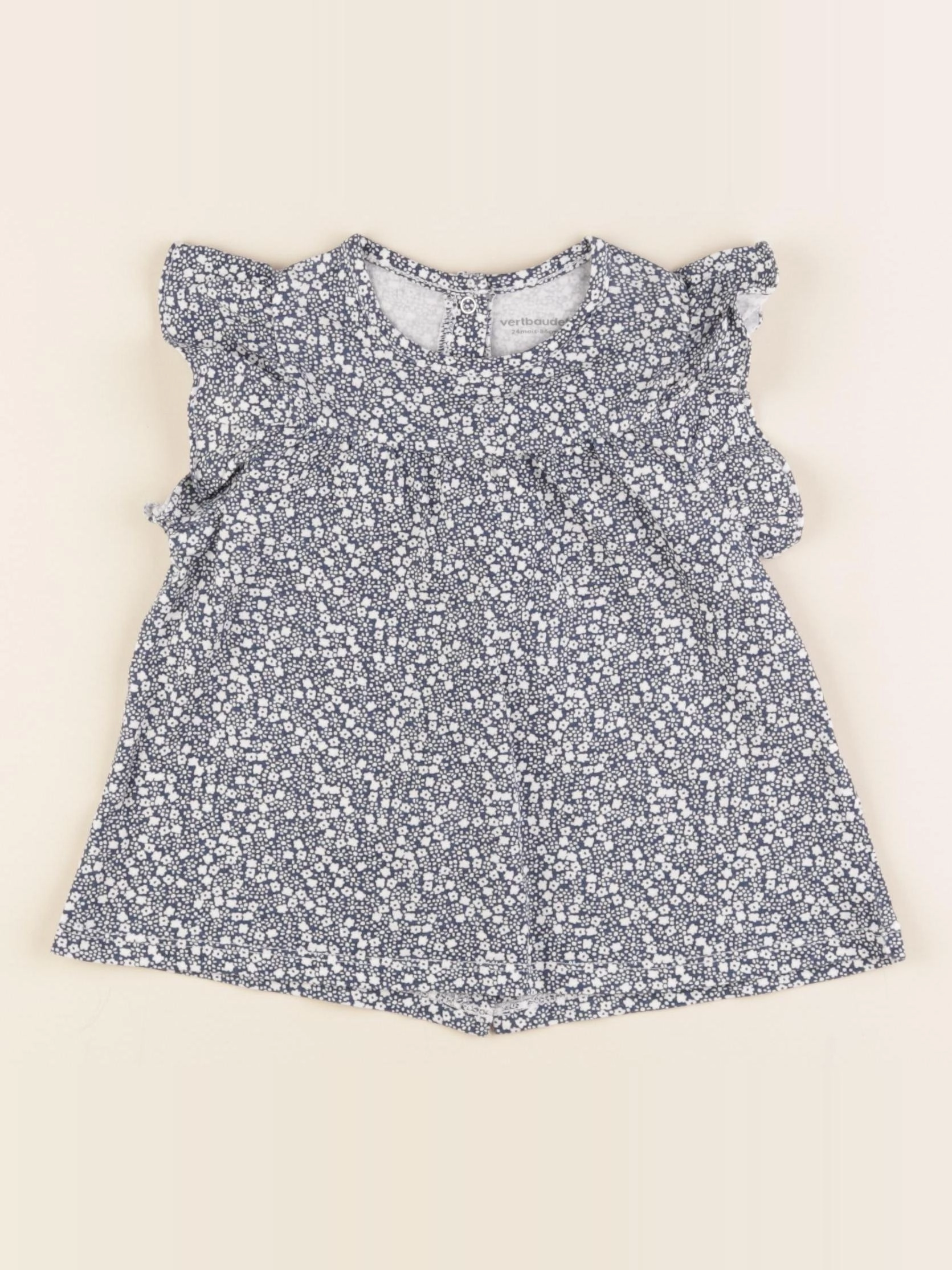 Vertbaudet - tee-shirt bleu - 24 mois