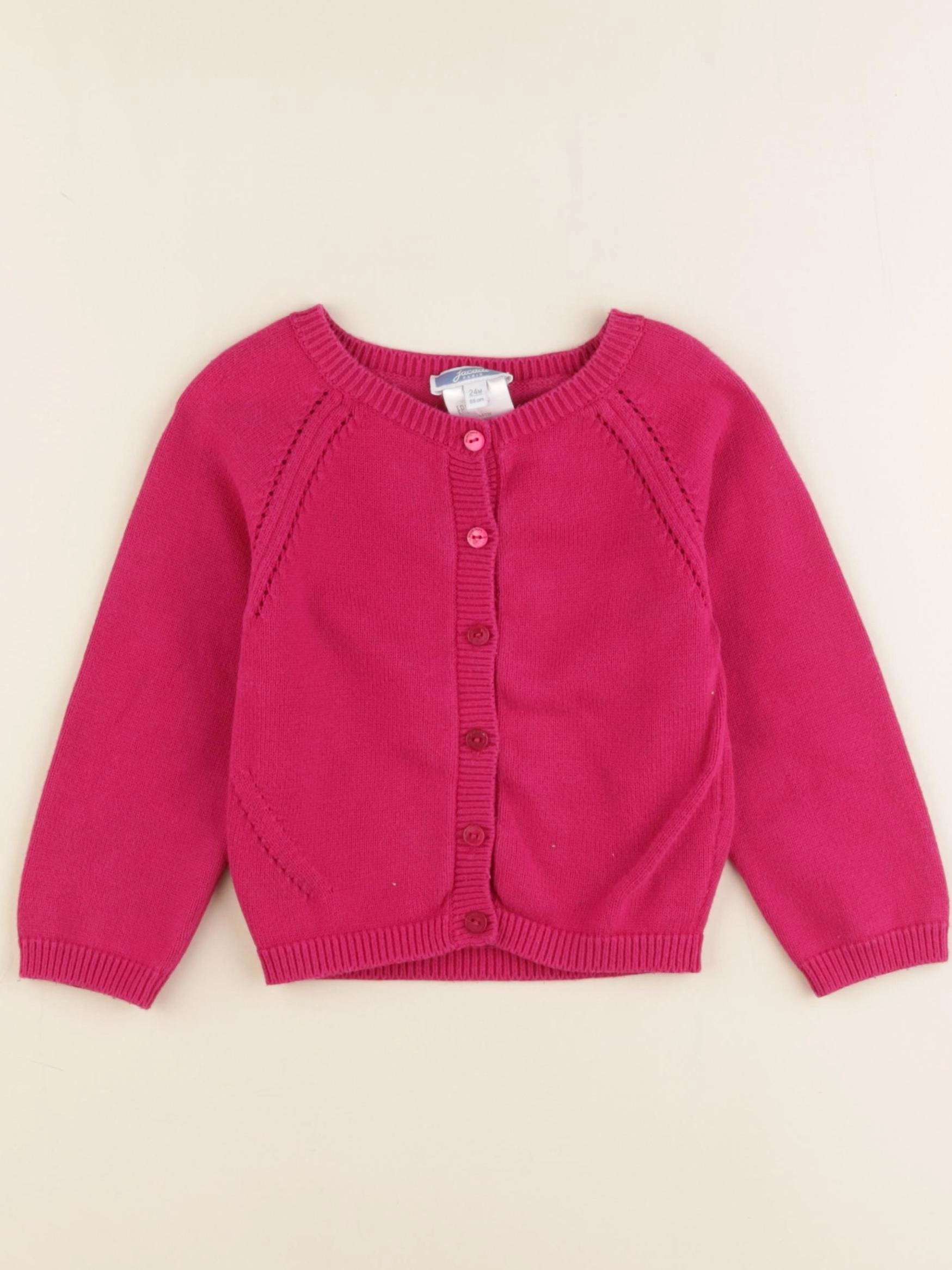 Jacadi - gilet rose - 24 mois