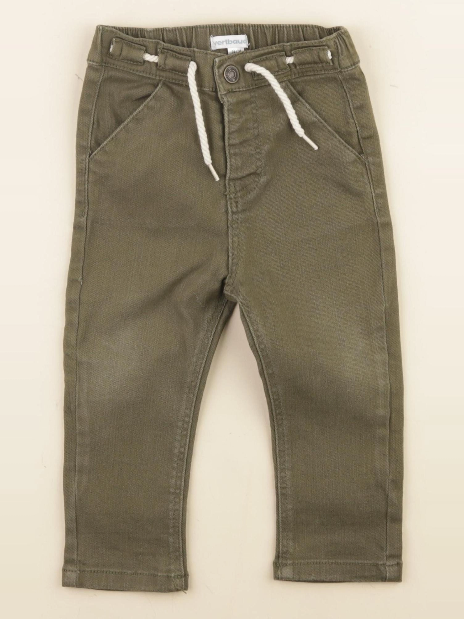 Vertbaudet - jean vert - 12 mois