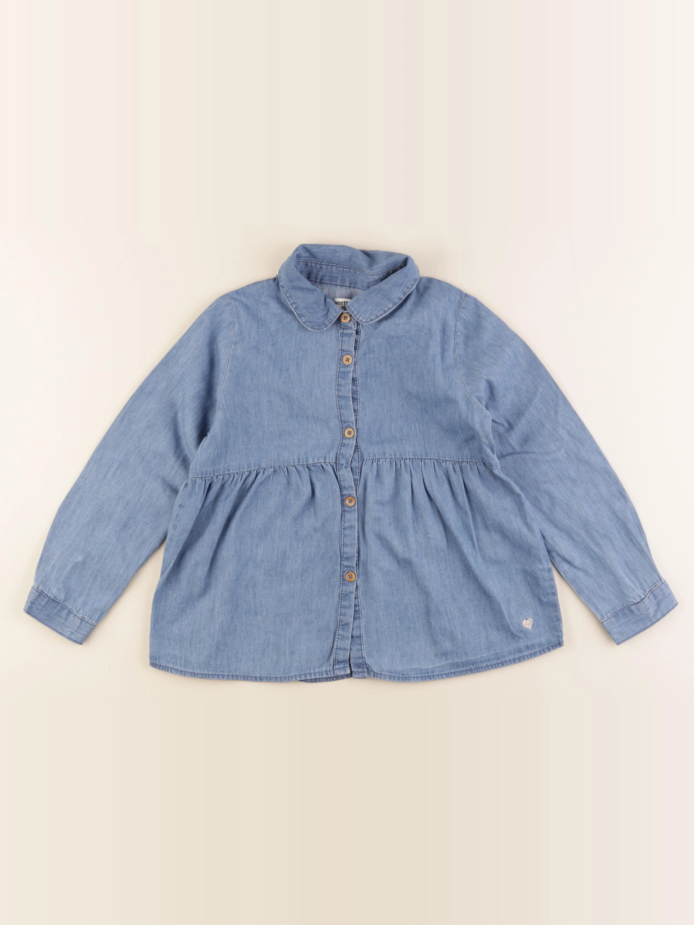 Vertbaudet - blouse bleu - 6 ans
