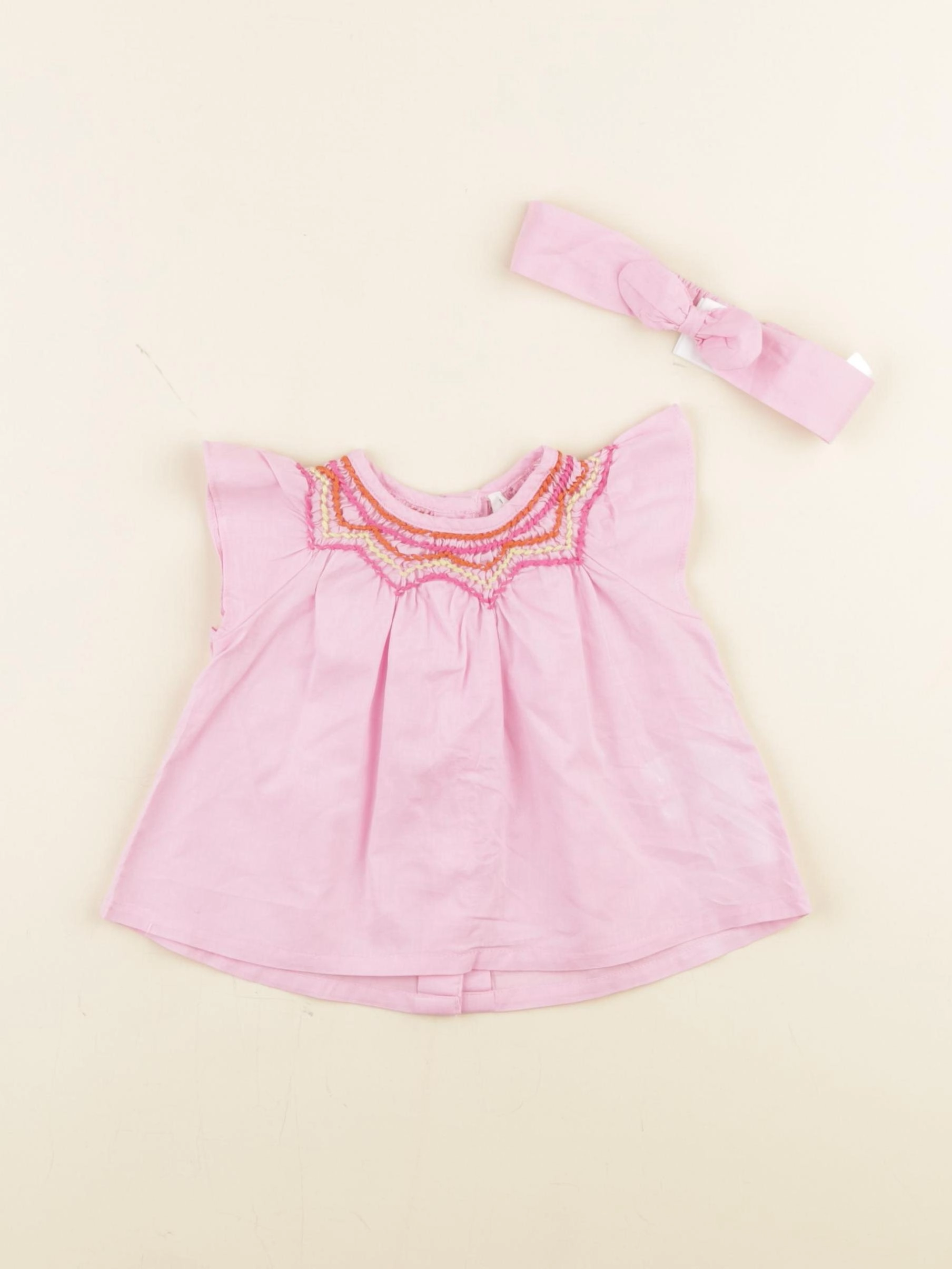 Vertbaudet - blouse rose - 3 mois