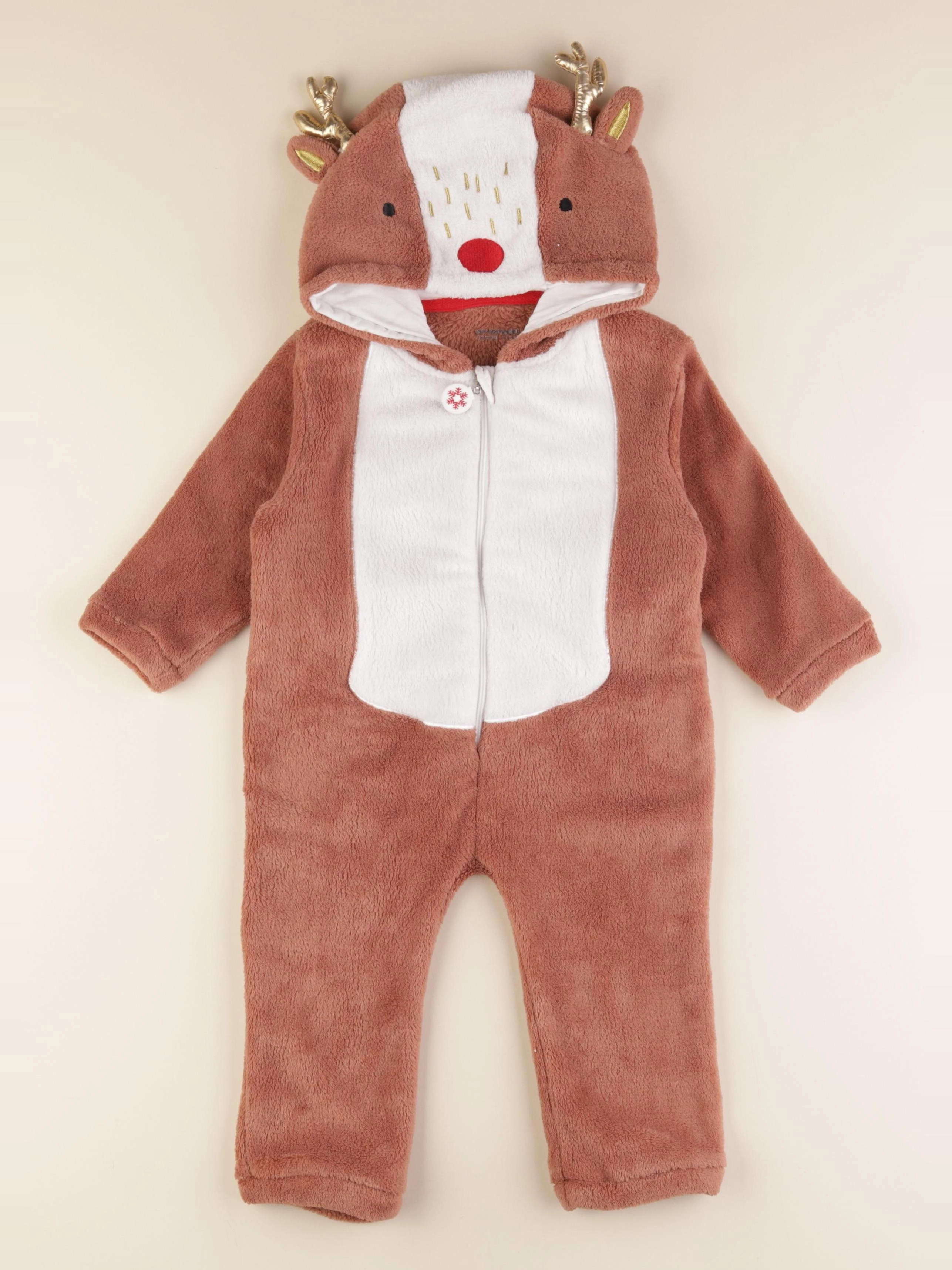 Vertbaudet - sur-pyjama or, marron - 18 mois