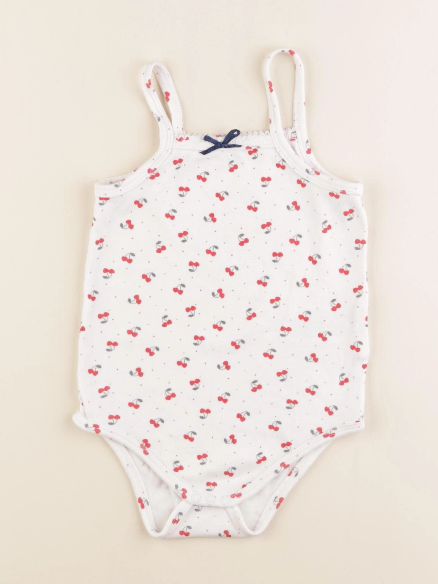 Vertbaudet - body blanc, rouge - 18 mois