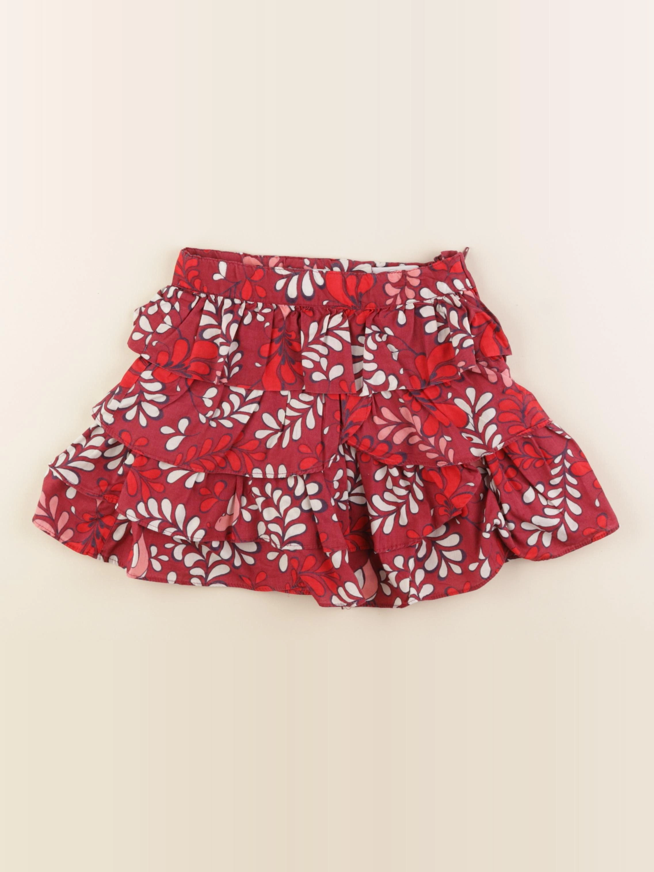 Vertbaudet - jupe rouge - 6 ans