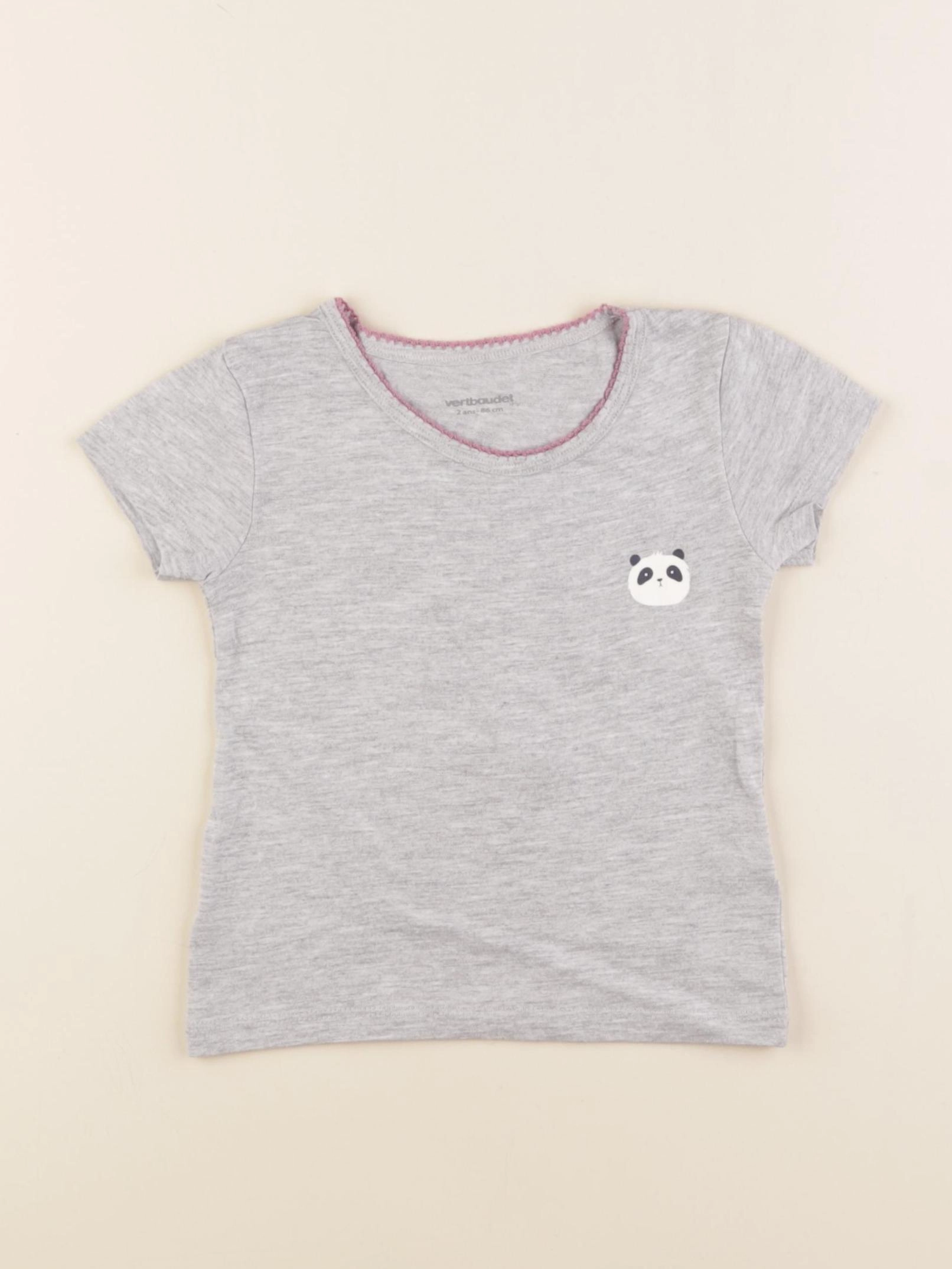 Vertbaudet - maillot de corps gris - 2 ans