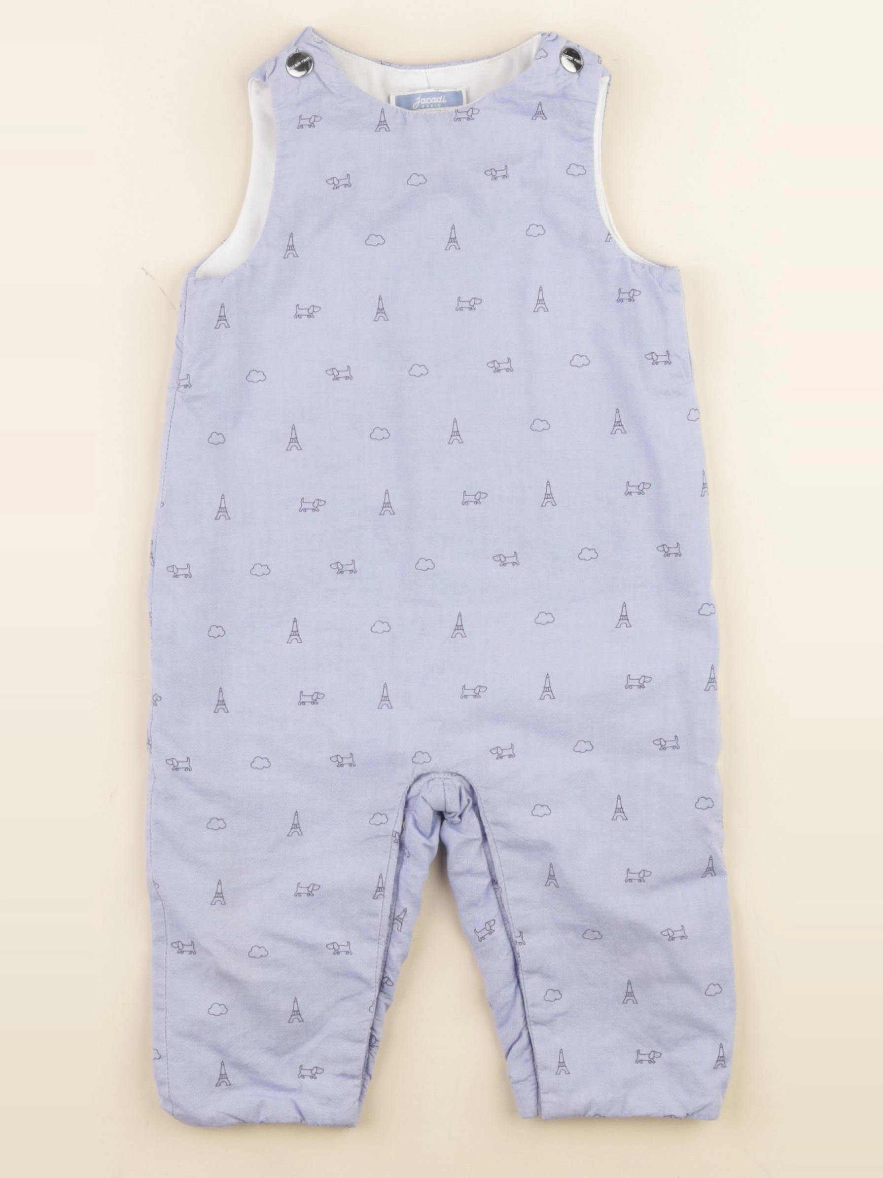 Jacadi - combinaison doublé bleu - 12 mois