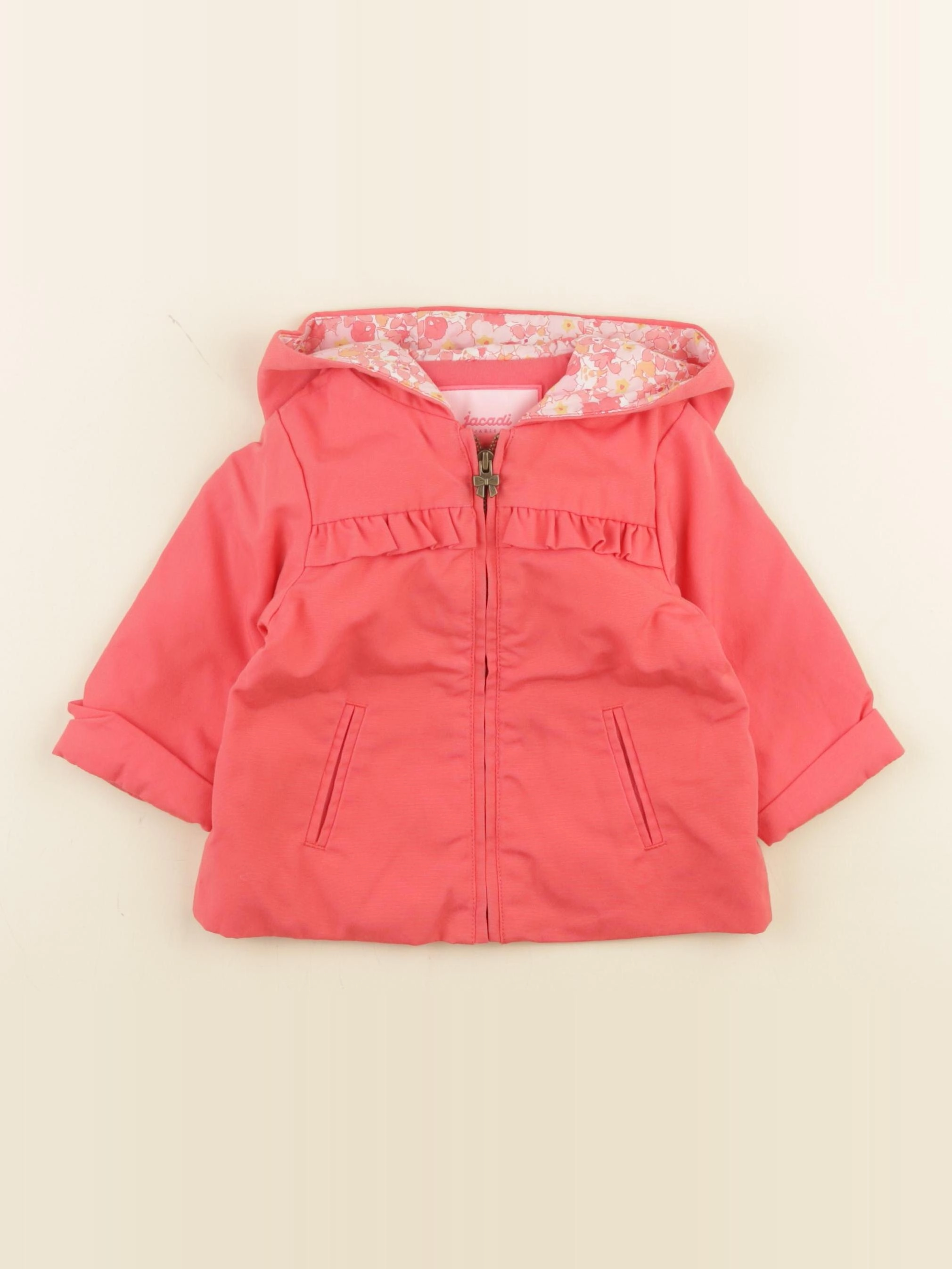 Jacadi - veste orange - 6 mois