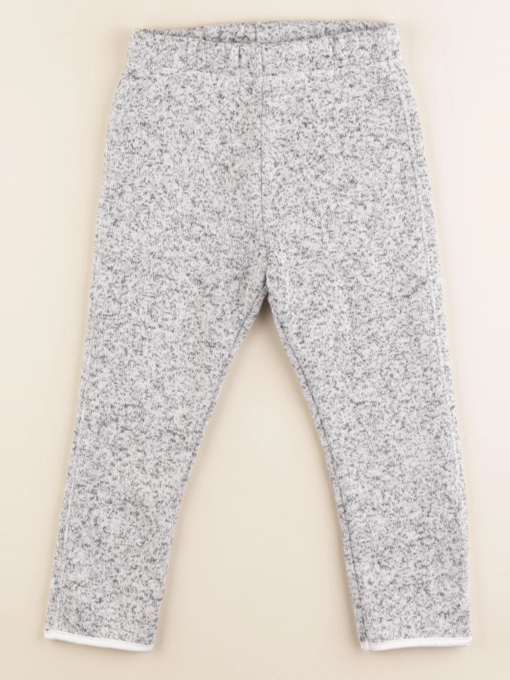 H&M - legging doublé gris - 2/3 ans