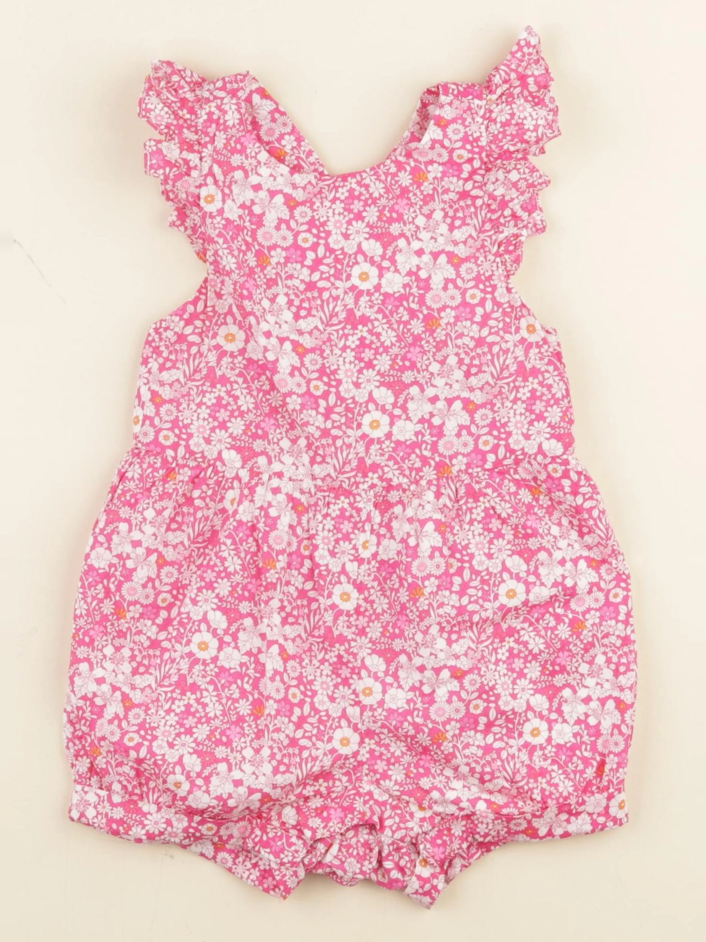 Jacadi - combinaison liberty rose, blanc - 18 mois