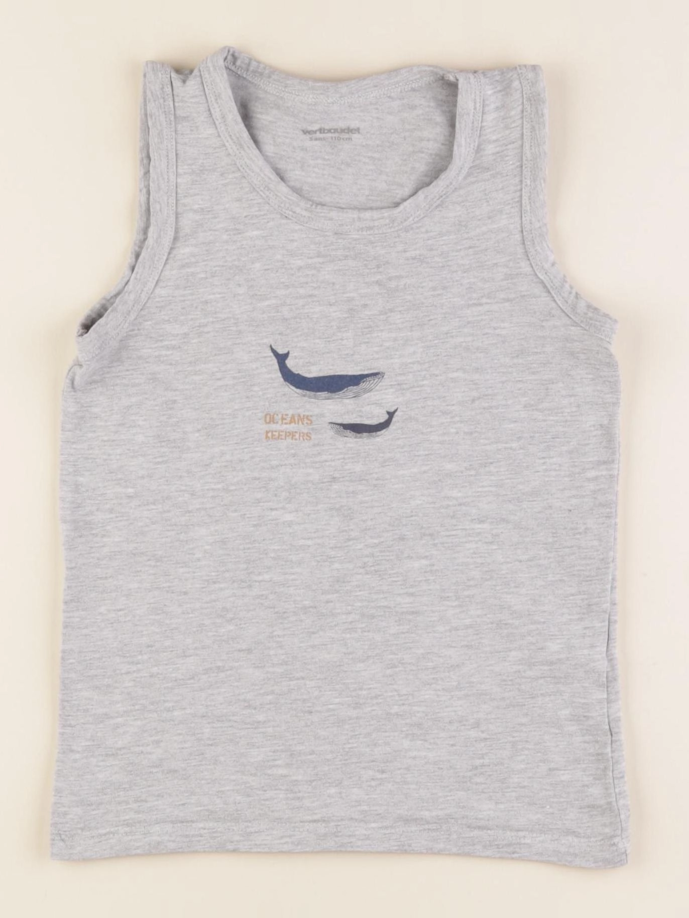 Vertbaudet - débardeur gris - 5 ans