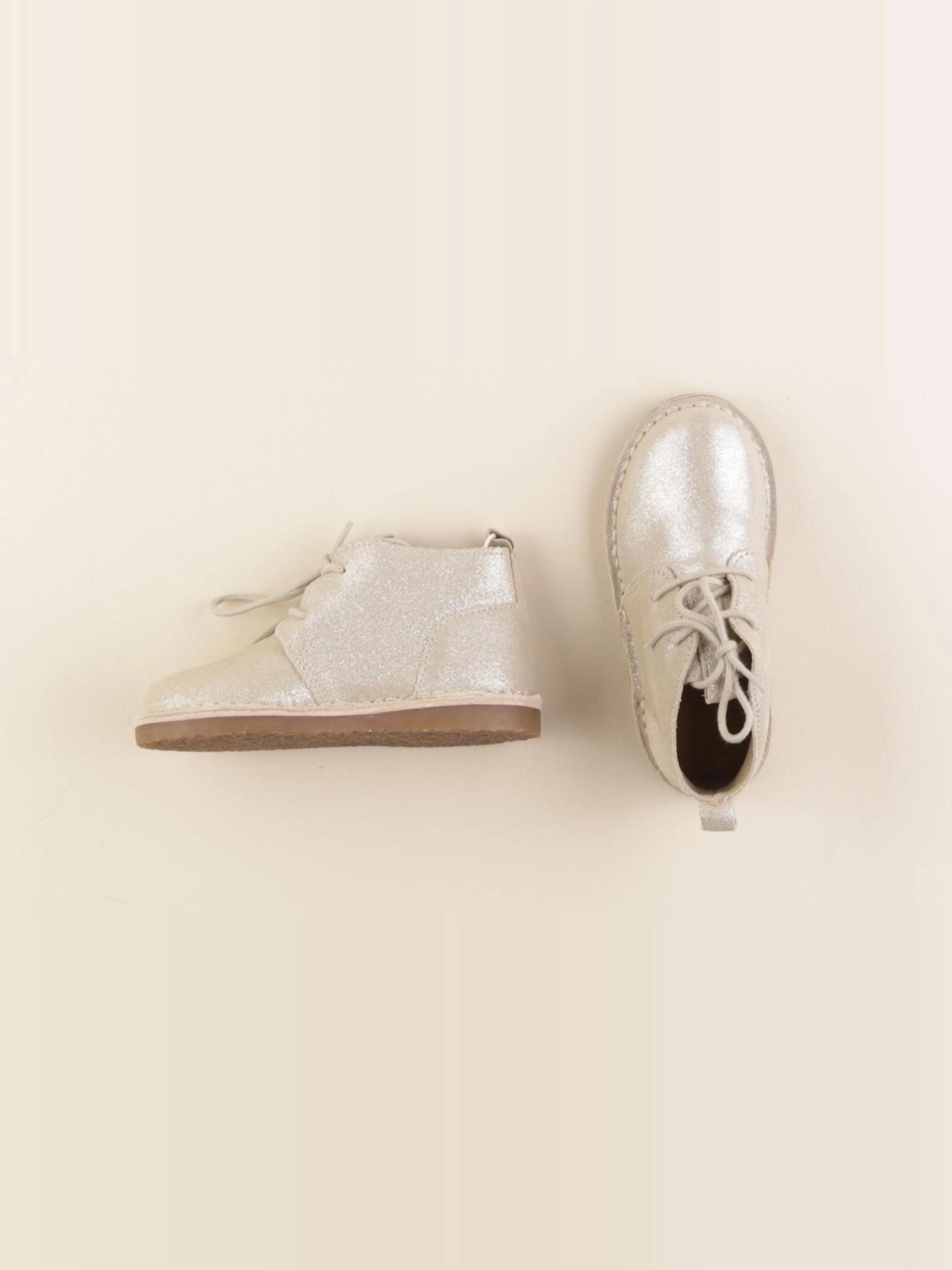 Zara - bottillons beige, or - pointure 23