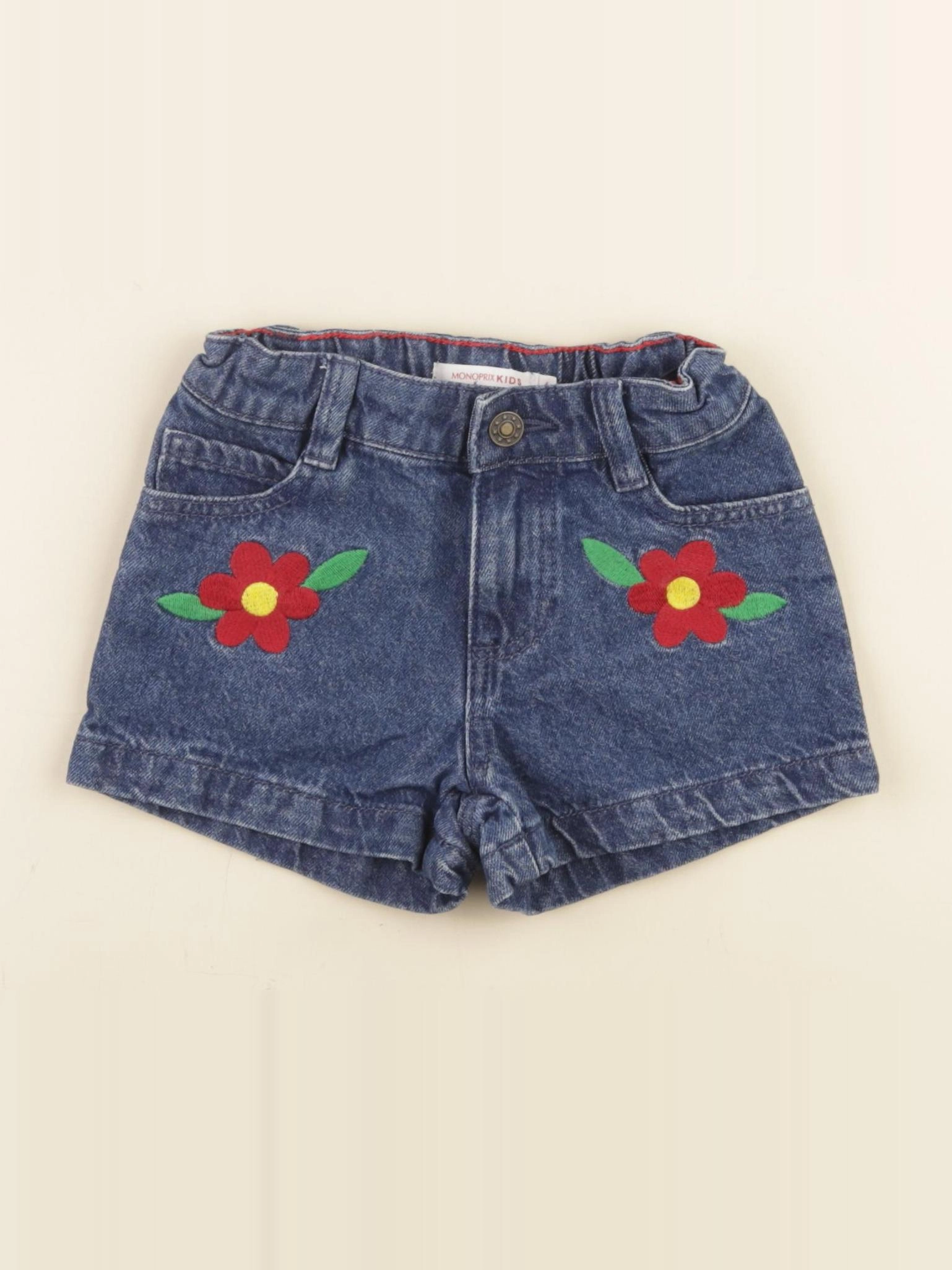 Monoprix - short bleu - 4 ans