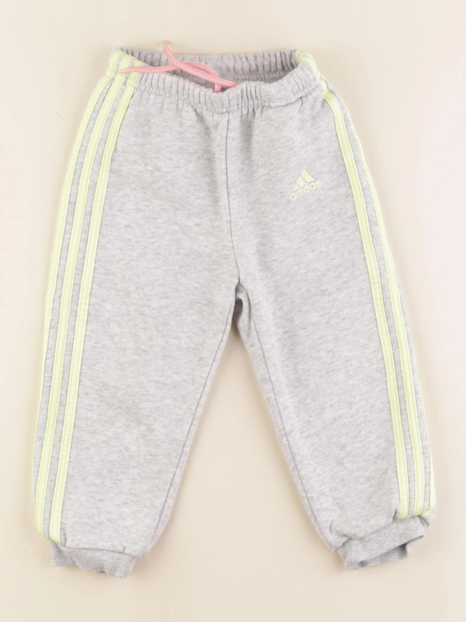 Adidas - jogging gris, jaune - 12/18 mois