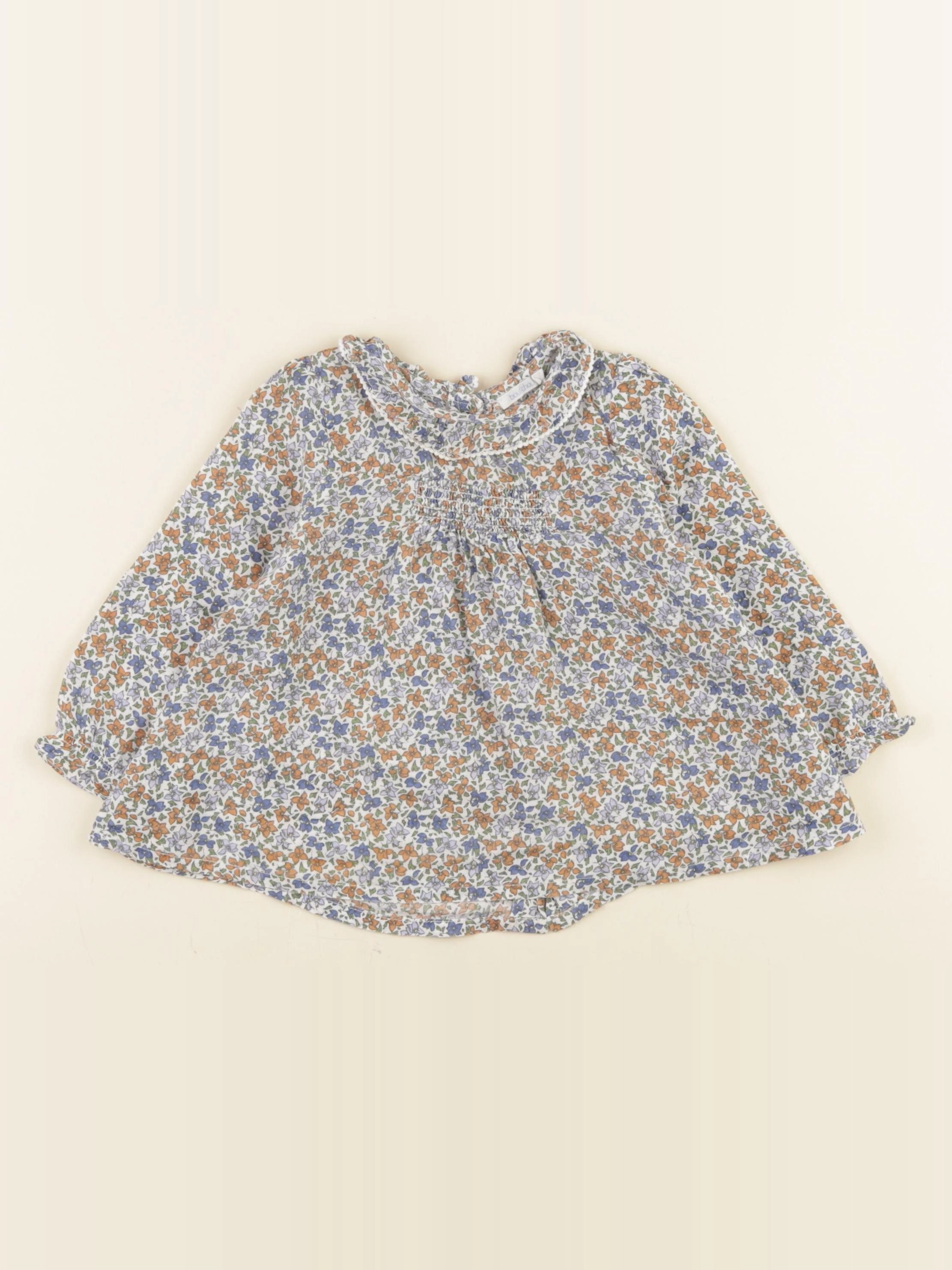 Boutchou - blouse blanc, bleu - 18 mois