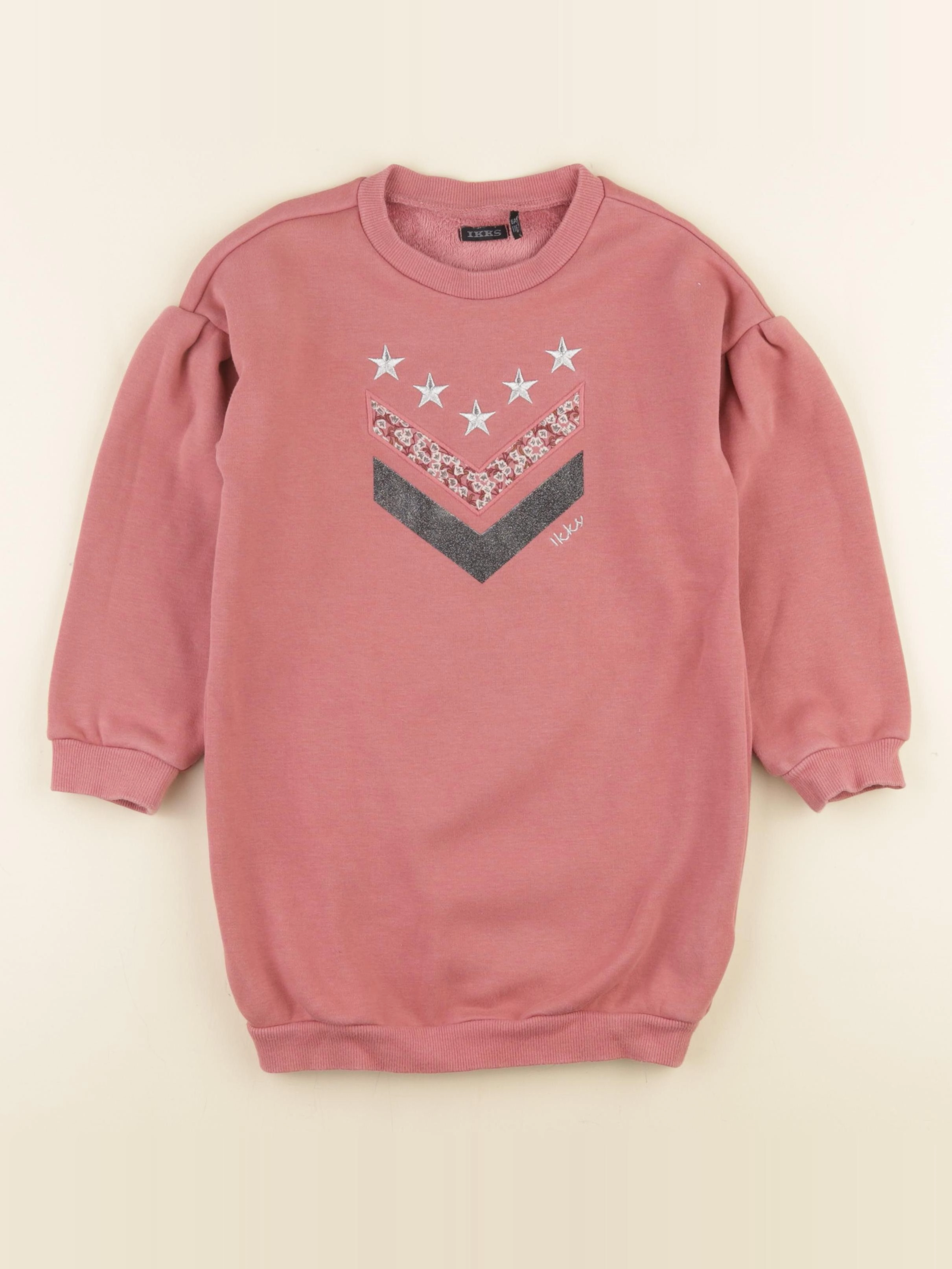 IKKS - robe or, rose - 6 ans